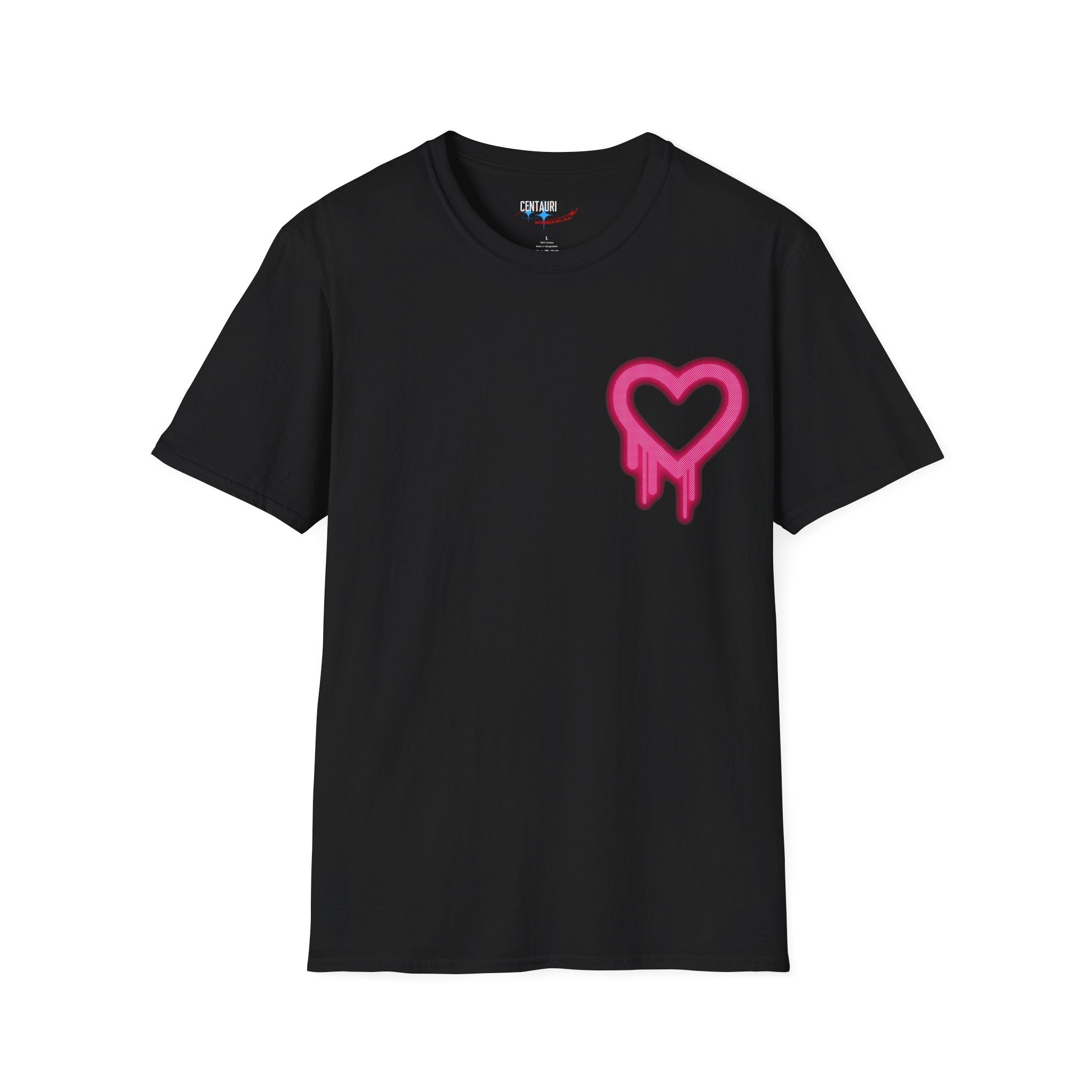 Pink Dripping Neon Heart T-Shirt | Graffiti Heart Tee