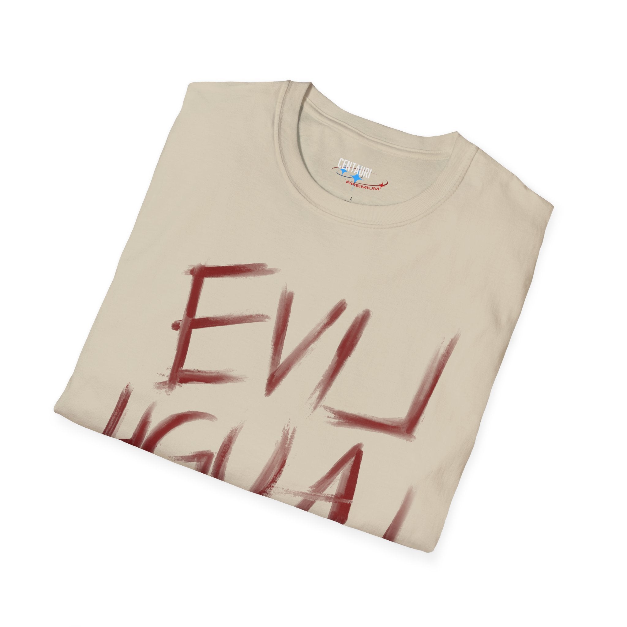 Evil Laugh Love T-Shirt | Horror Style Mirror Text Tee