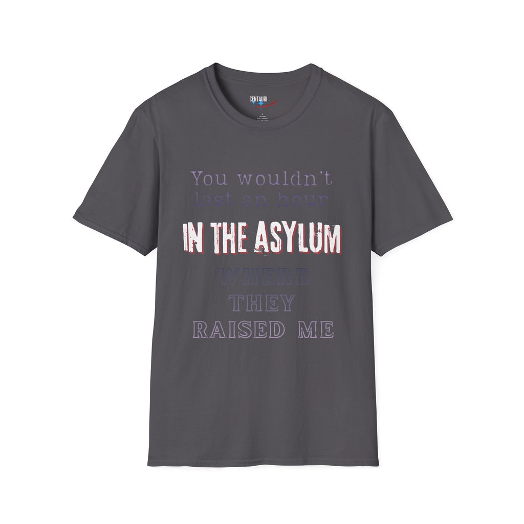 You Wouldnt Last an Hour in the Asylum Where They Raised Me T-Shirt