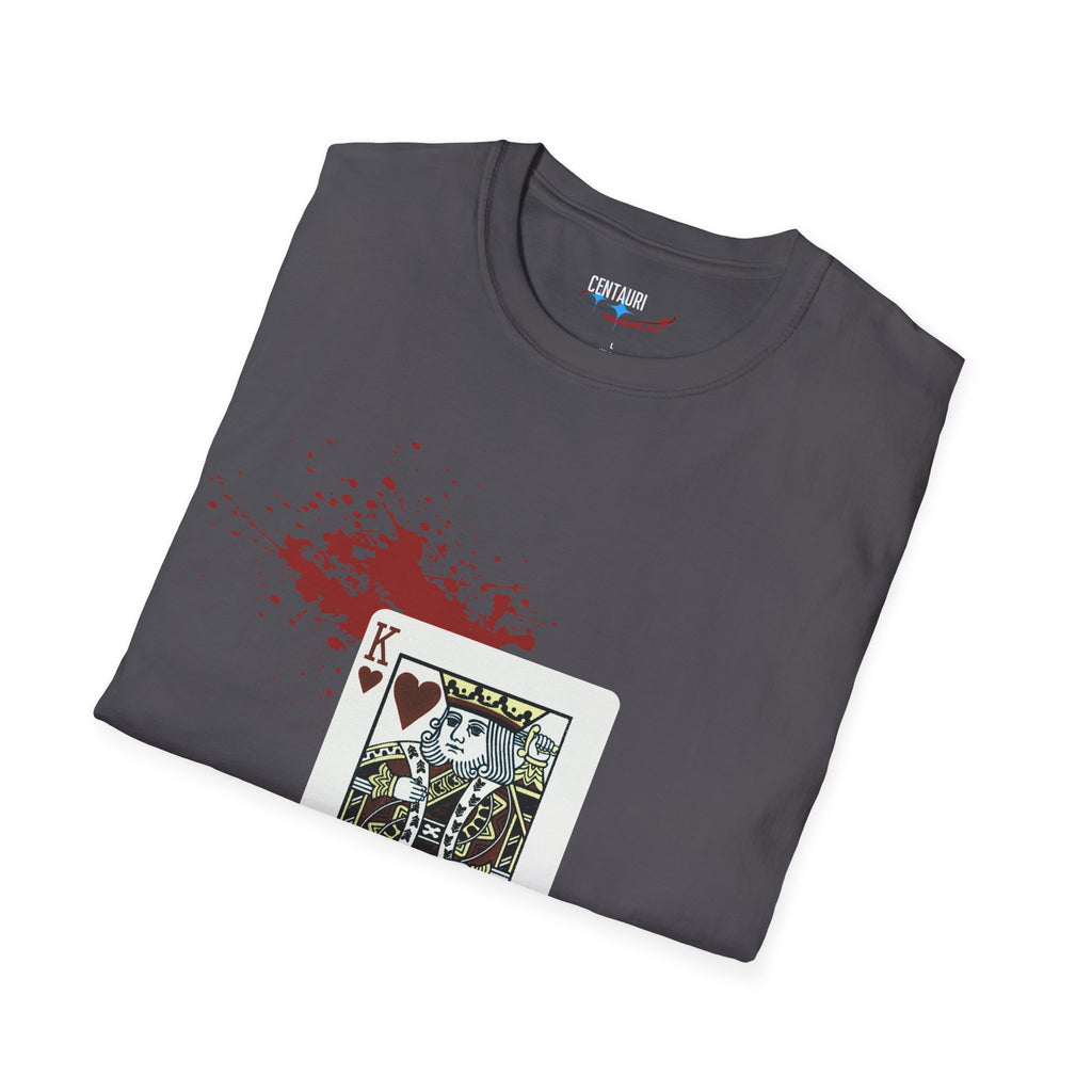 King of Hearts Suicide King Playing Card T-Shirt | Dark Card Art