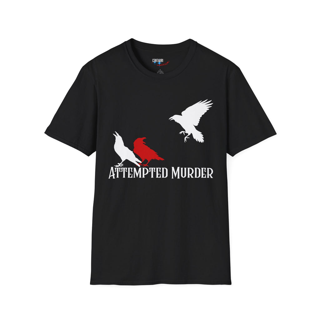 Attempted Murder Crow Design T-Shirt | Crow Silhouette Tee