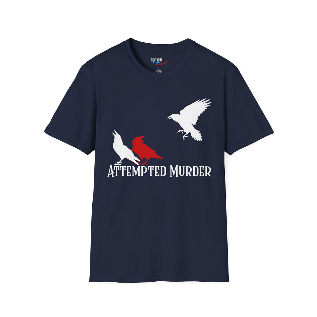 Attempted Murder Crow Design T-Shirt | Crow Silhouette Tee