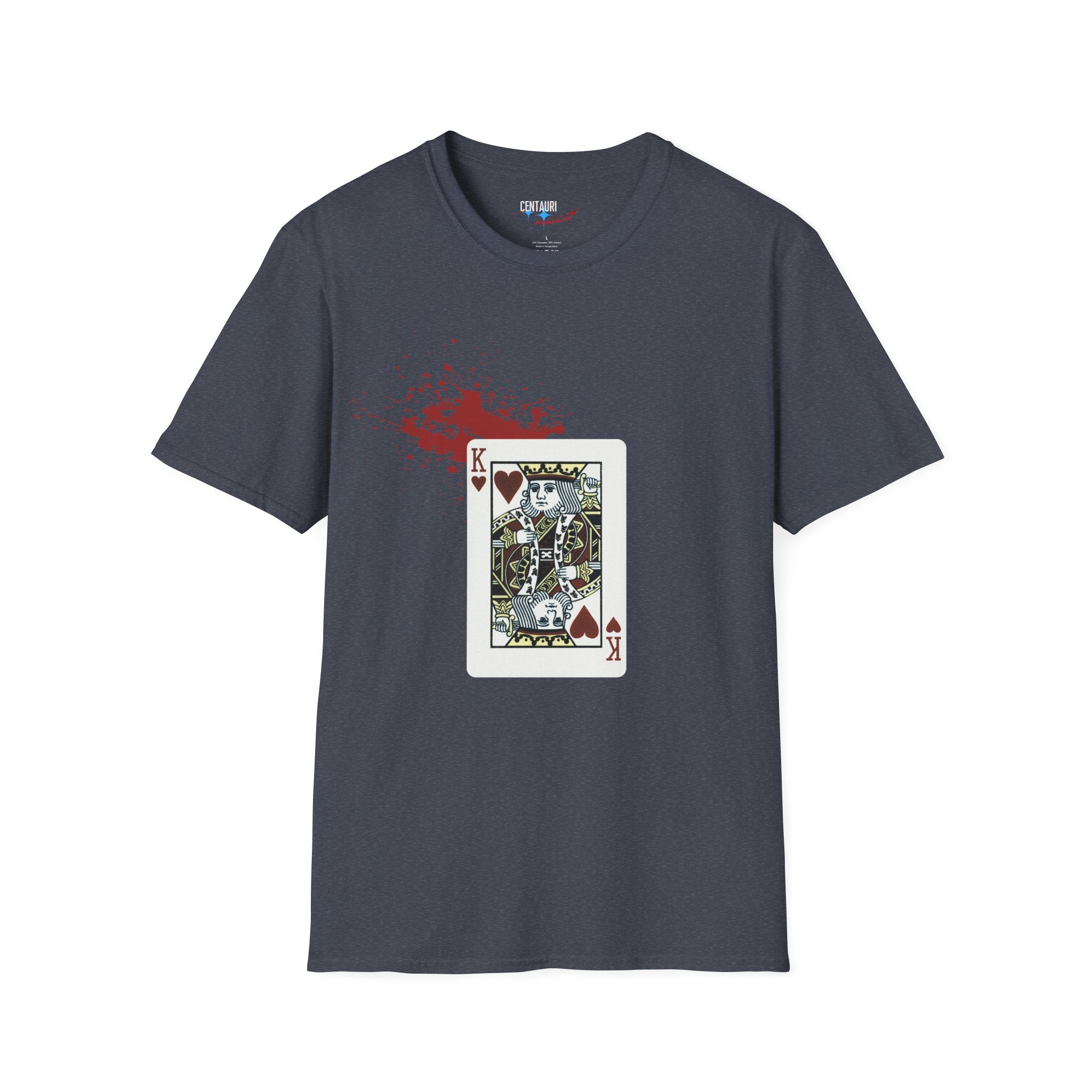 King of Hearts Suicide King Playing Card T-Shirt | Dark Card Art