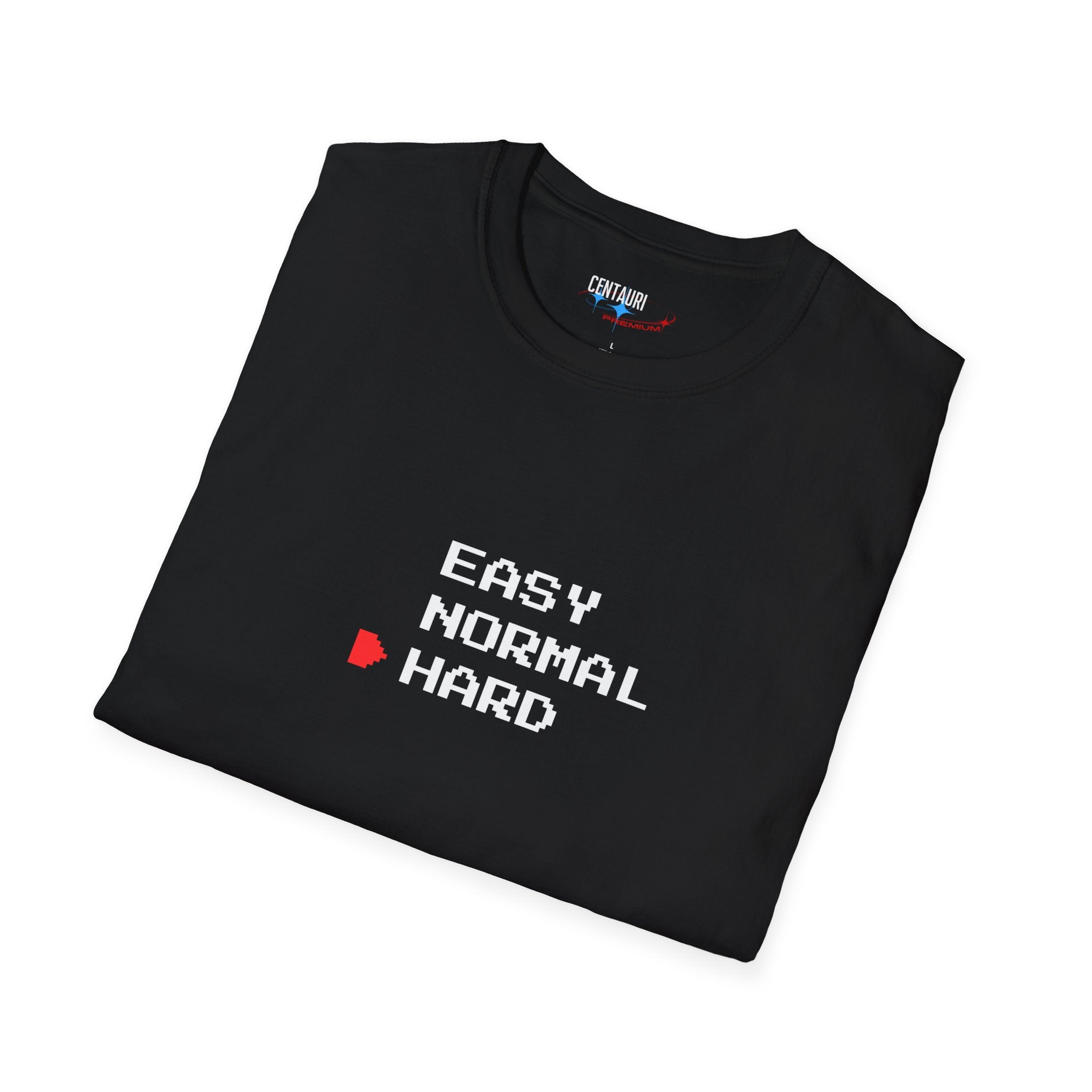 Easy Normal HARD T-Shirt | Video Game Difficulty Selection Tee, Hard Mode