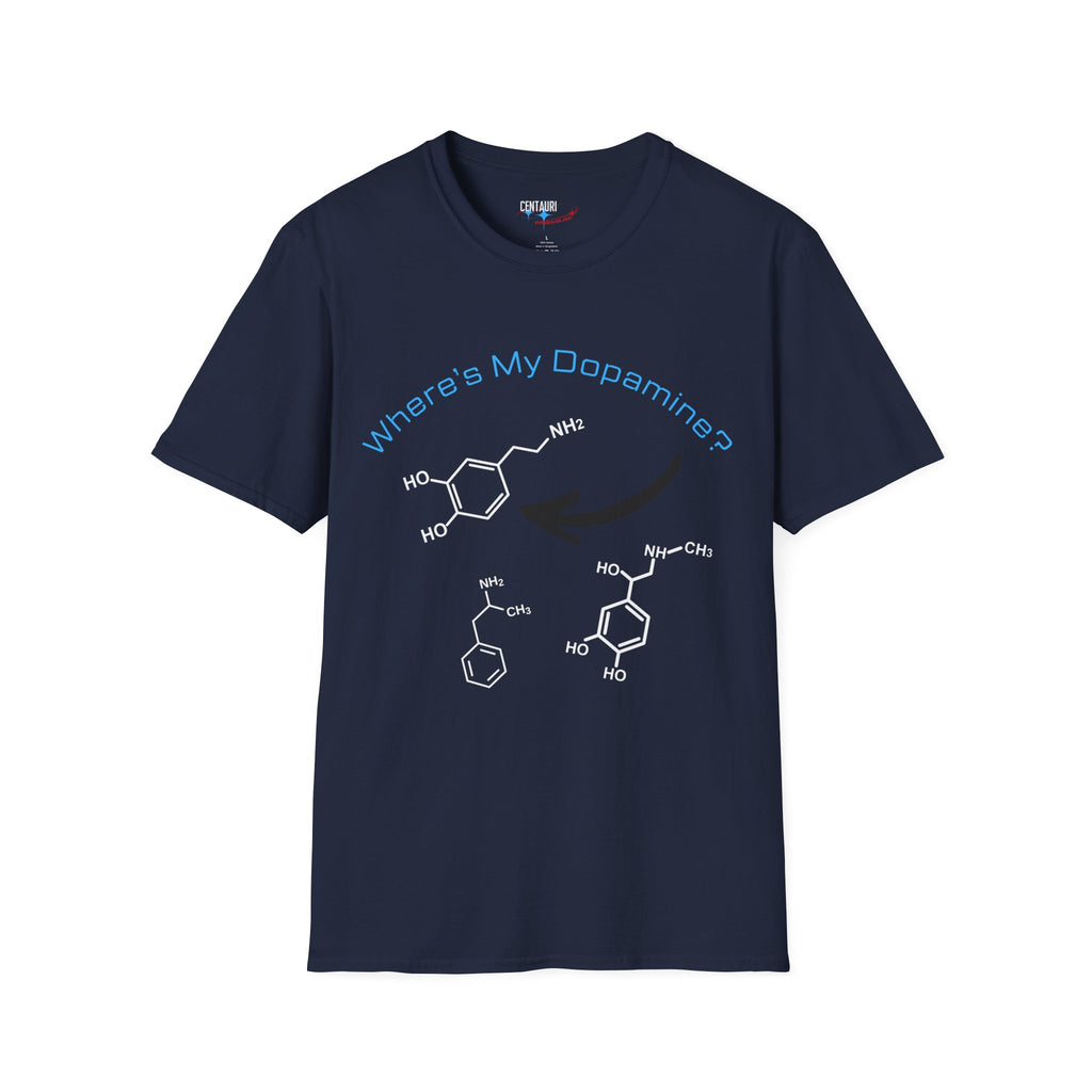 Where's My Dopamine? chemical structure T-Shirt | neuroscience science tee