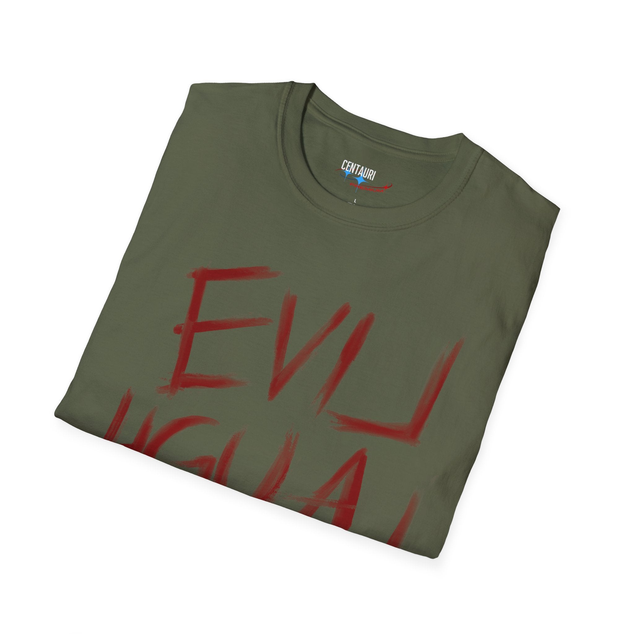 Evil Laugh Love T-Shirt | Horror Style Mirror Text Tee