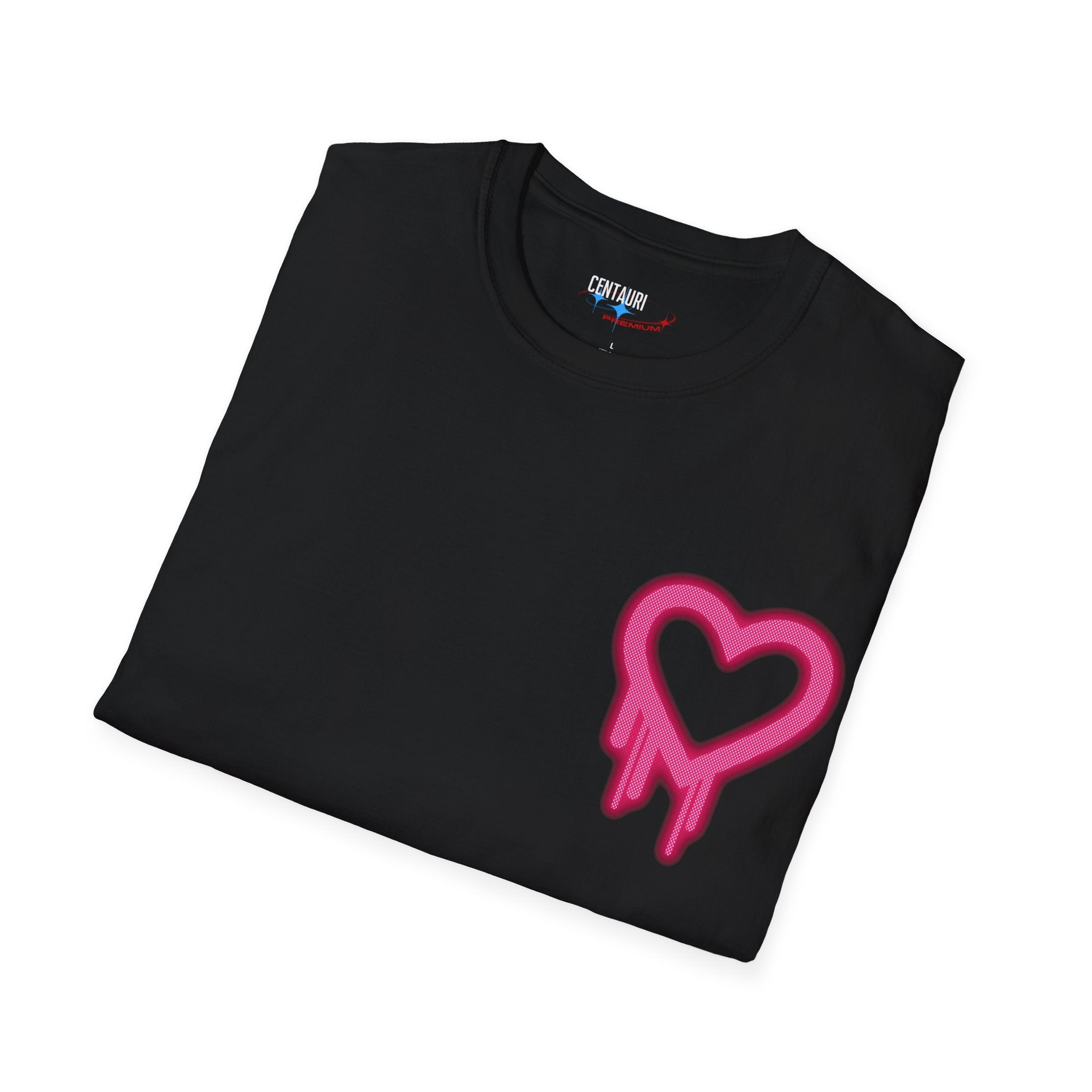 Pink Dripping Neon Heart T-Shirt | Graffiti Heart Tee