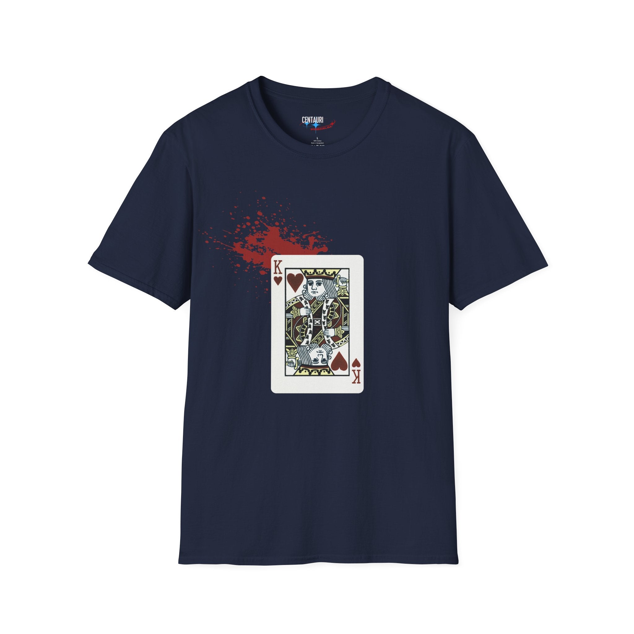 King of Hearts Suicide King Playing Card T-Shirt | Dark Card Art