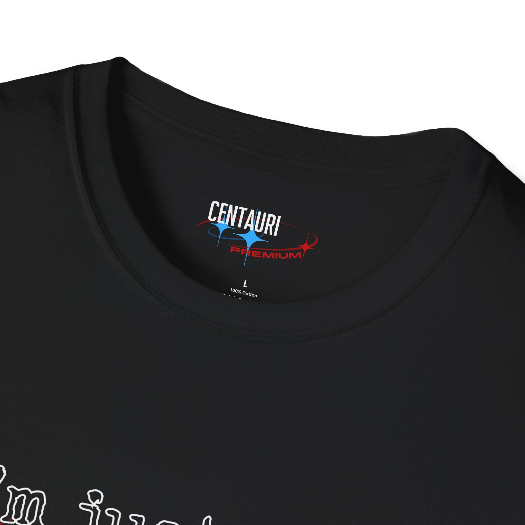 Just Here to Establish an Alibi T-Shirt | True Crime Dark Humor, Blood Splatter Design