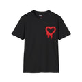Dripping Neon Heart T-Shirt | Red Graffiti Heart Tee