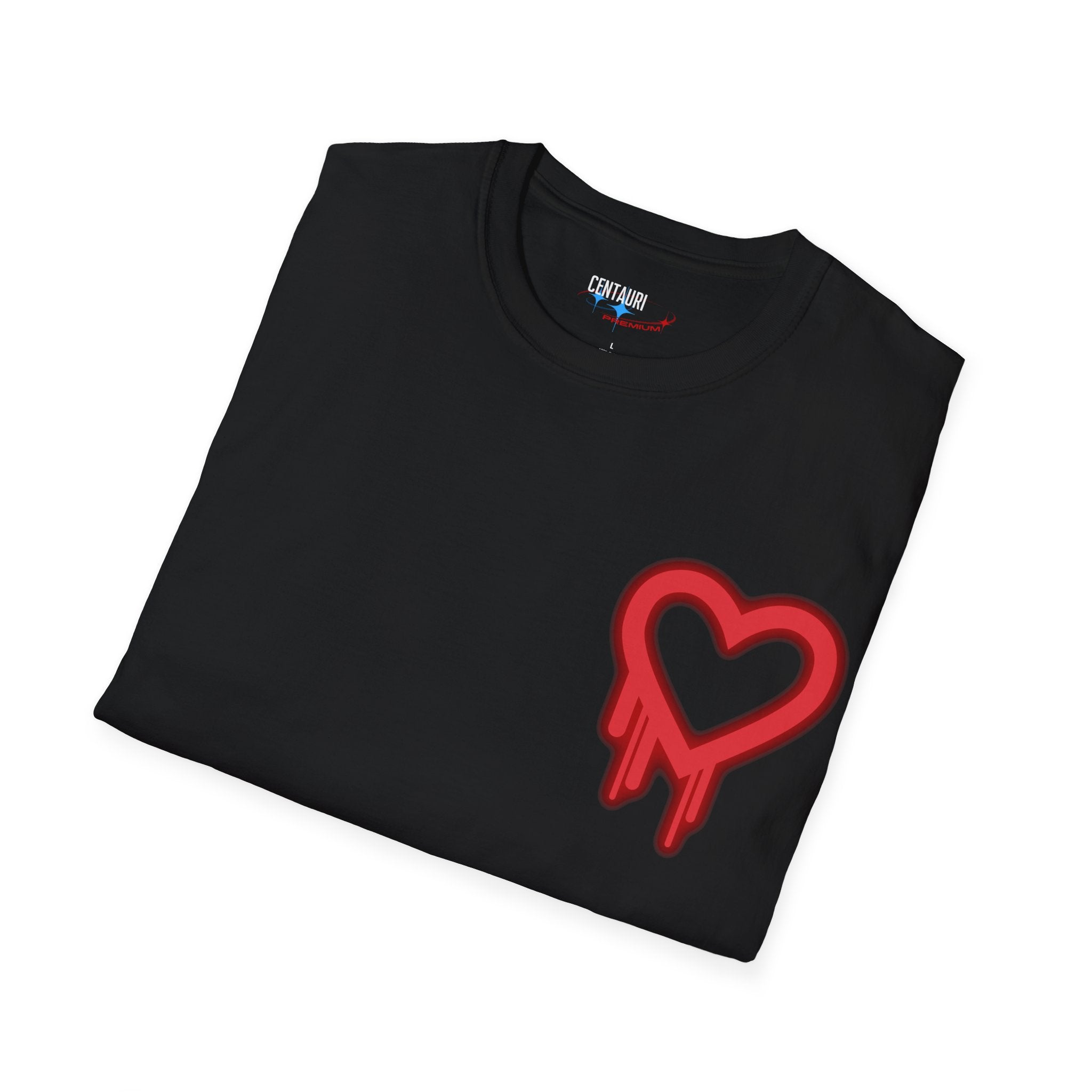 Dripping Neon Heart T-Shirt | Red Graffiti Heart Tee