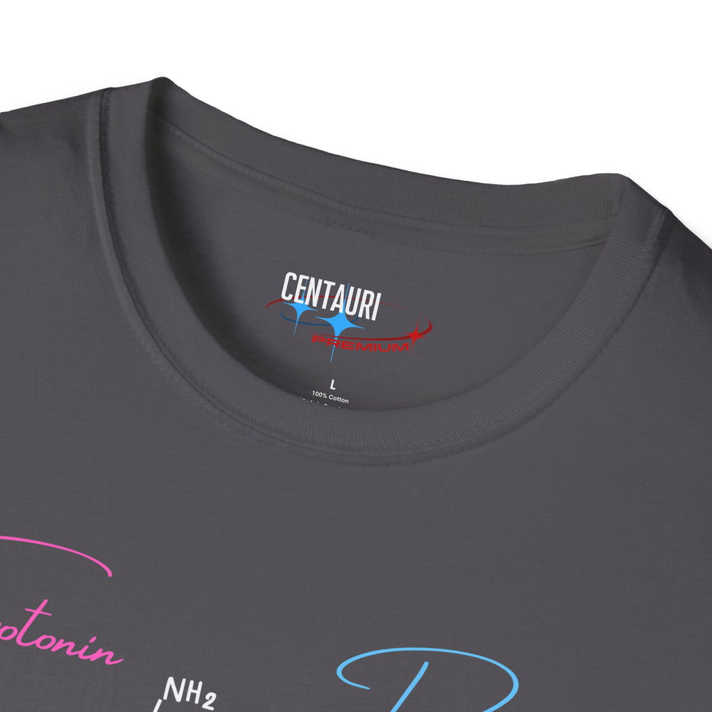 Serotonin and Dopamine molecular diagrams T-Shirt | Neuroscience chemistry tee