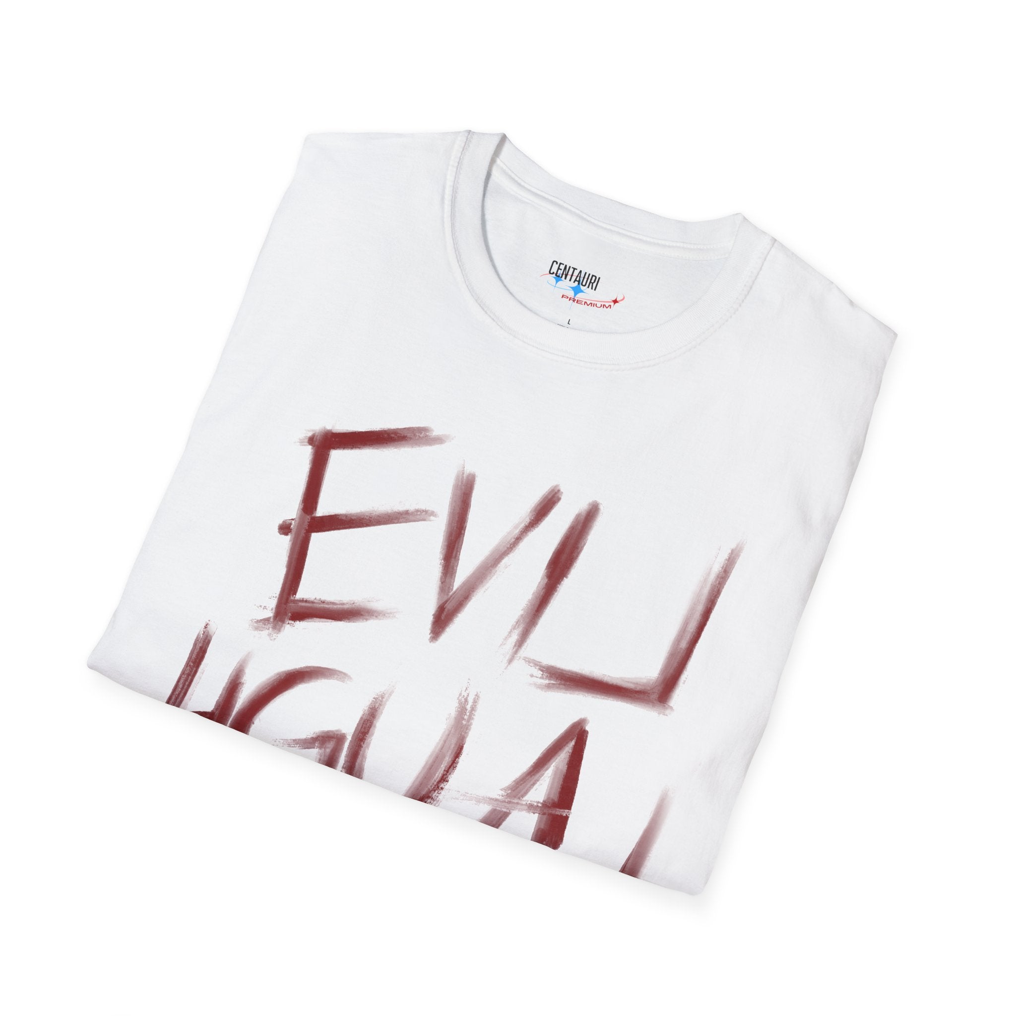 Evil Laugh Love T-Shirt | Horror Style Mirror Text Tee