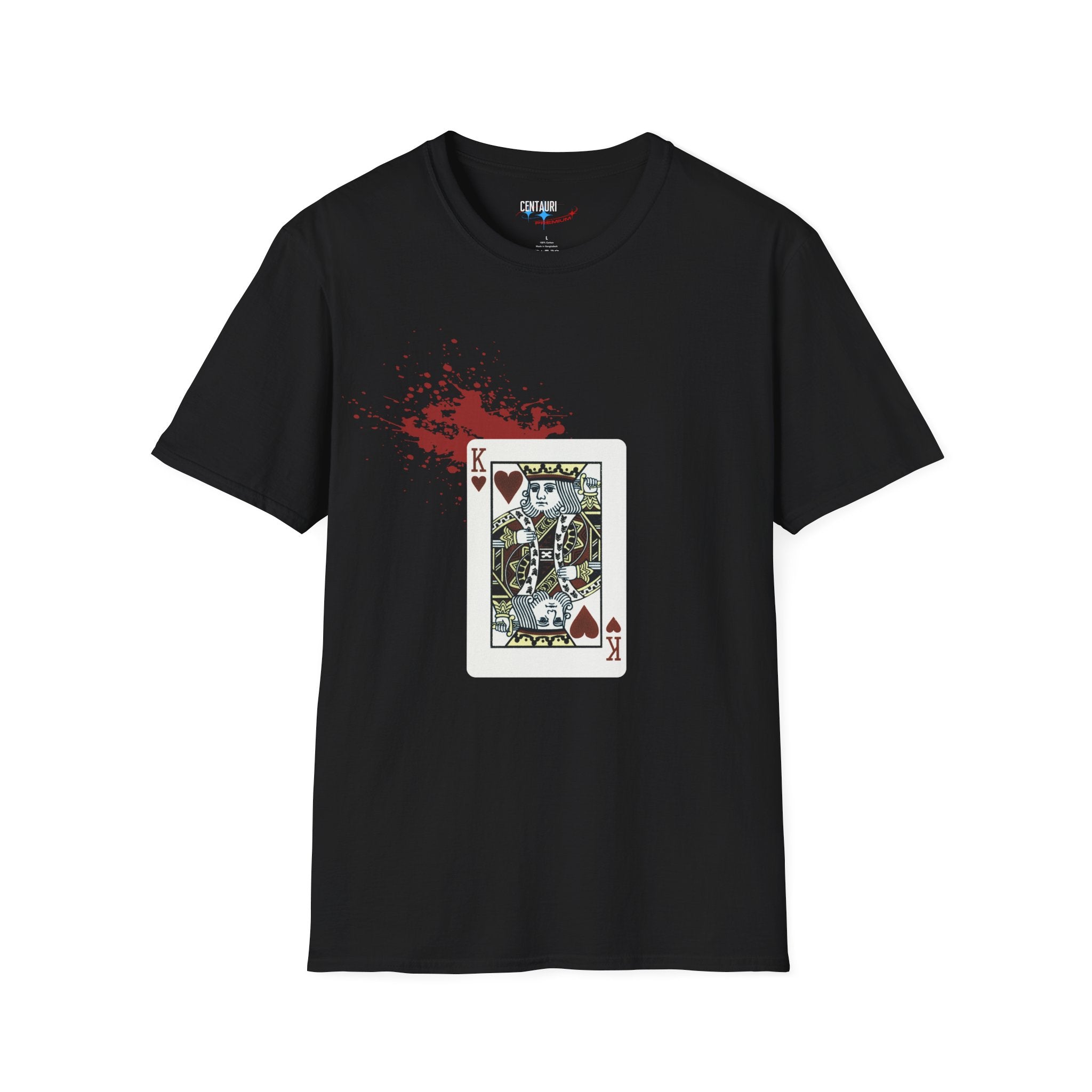 King of Hearts Suicide King Playing Card T-Shirt | Dark Card Art
