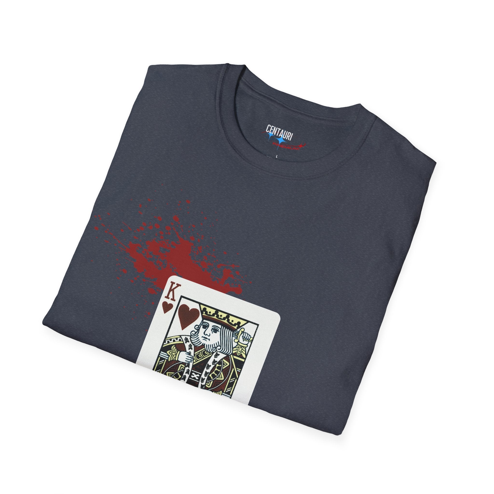 King of Hearts Suicide King Playing Card T-Shirt | Dark Card Art