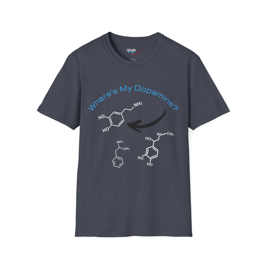 Where's My Dopamine? chemical structure T-Shirt | neuroscience science tee