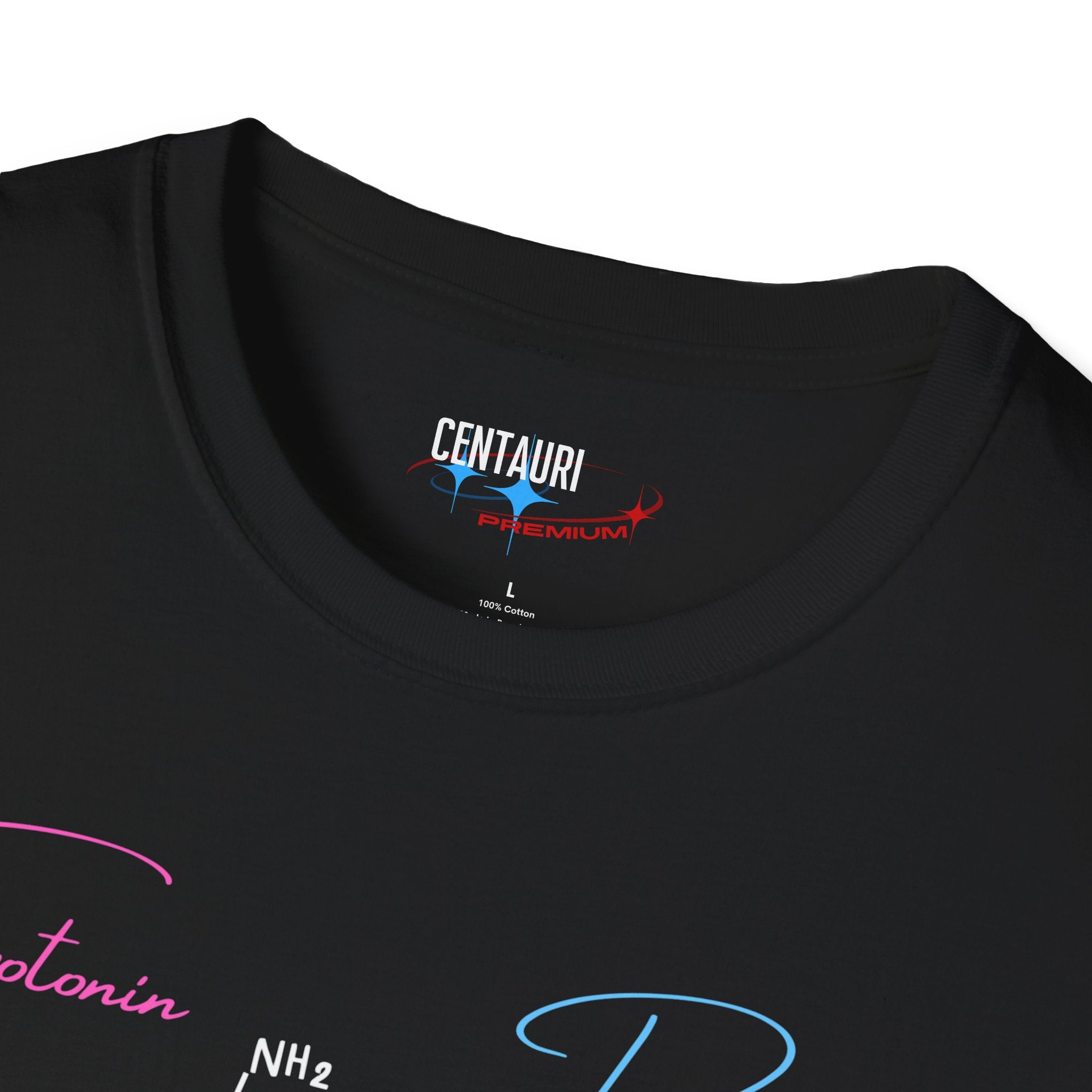 Serotonin and Dopamine molecular diagrams T-Shirt | Neuroscience chemistry tee