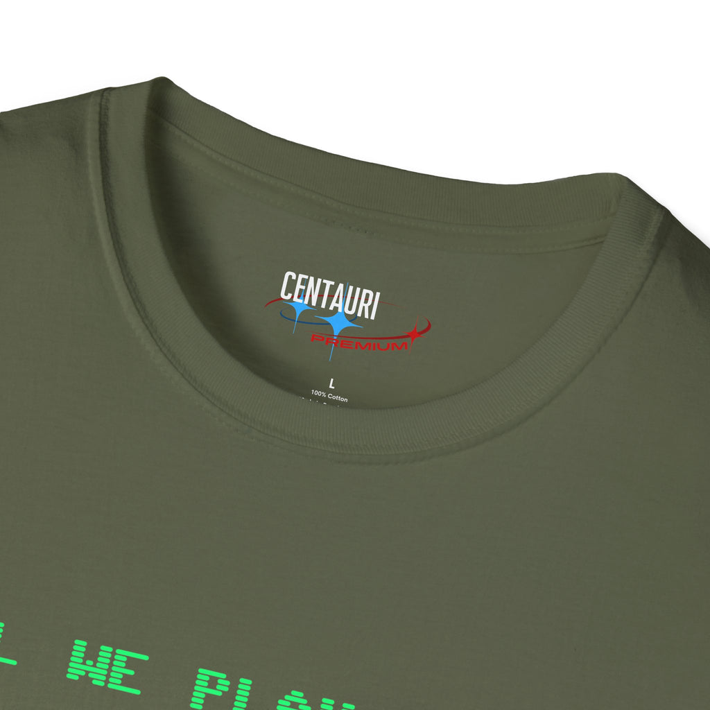 Shall We Play a Game? Green CRT Text T-Shirt | WarGames Retro AI Tee