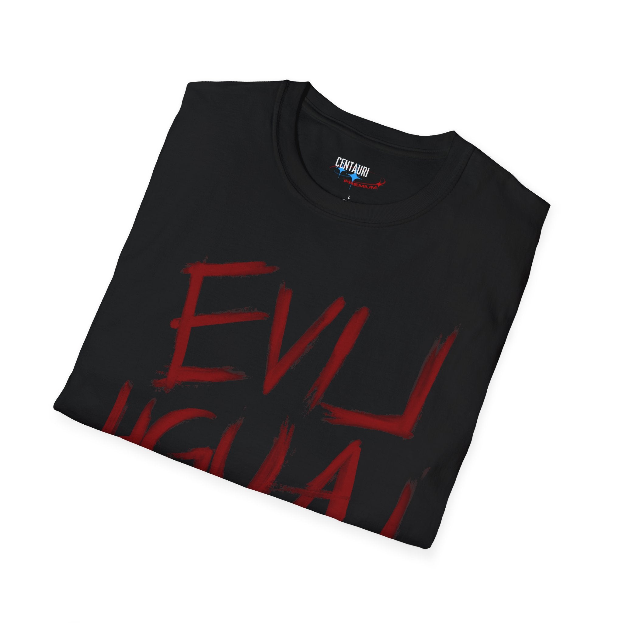 Evil Laugh Love T-Shirt | Horror Style Mirror Text Tee