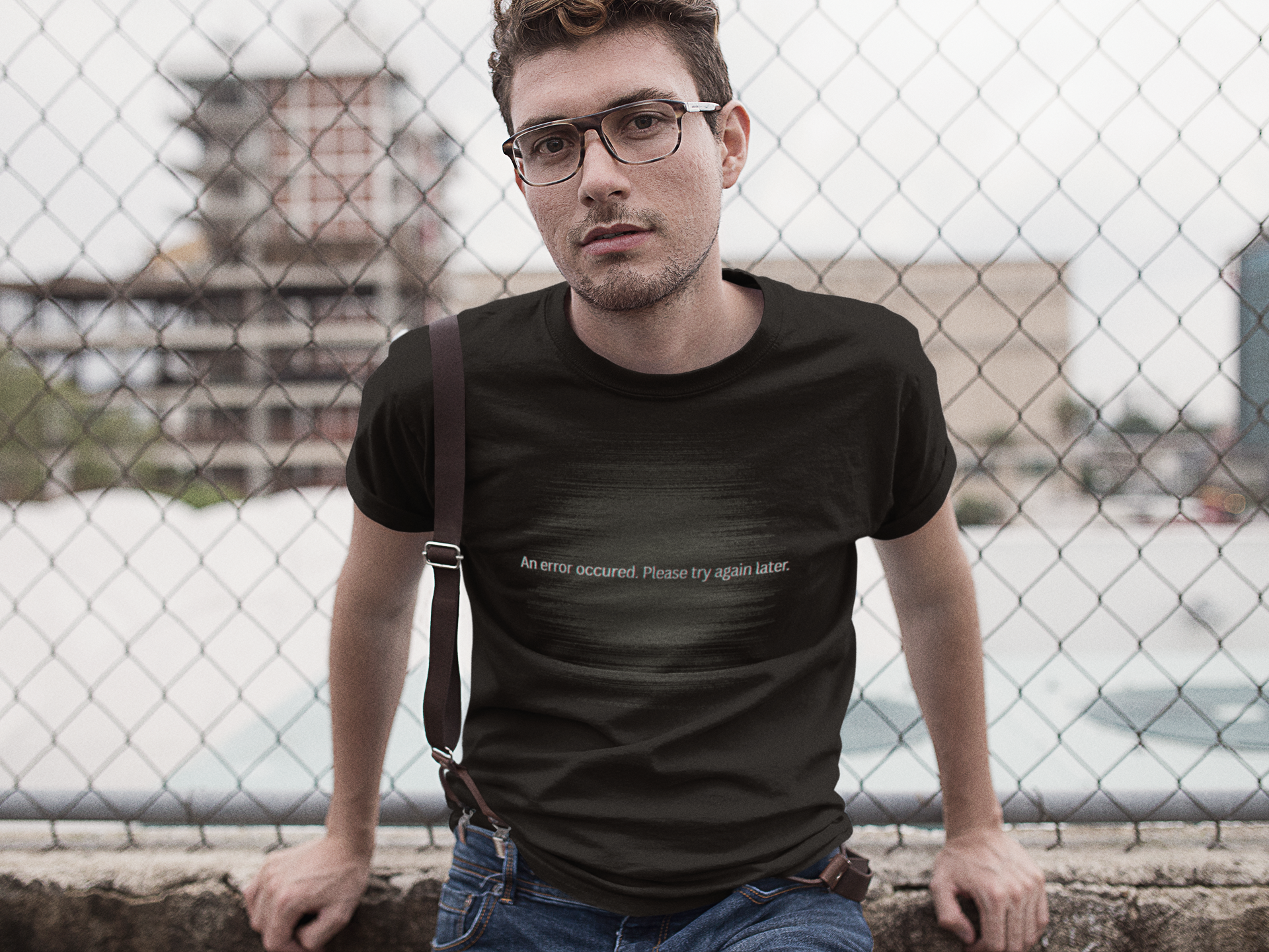 An Error Occurred T-Shirt | Glitch Tech Tee, Computer Message