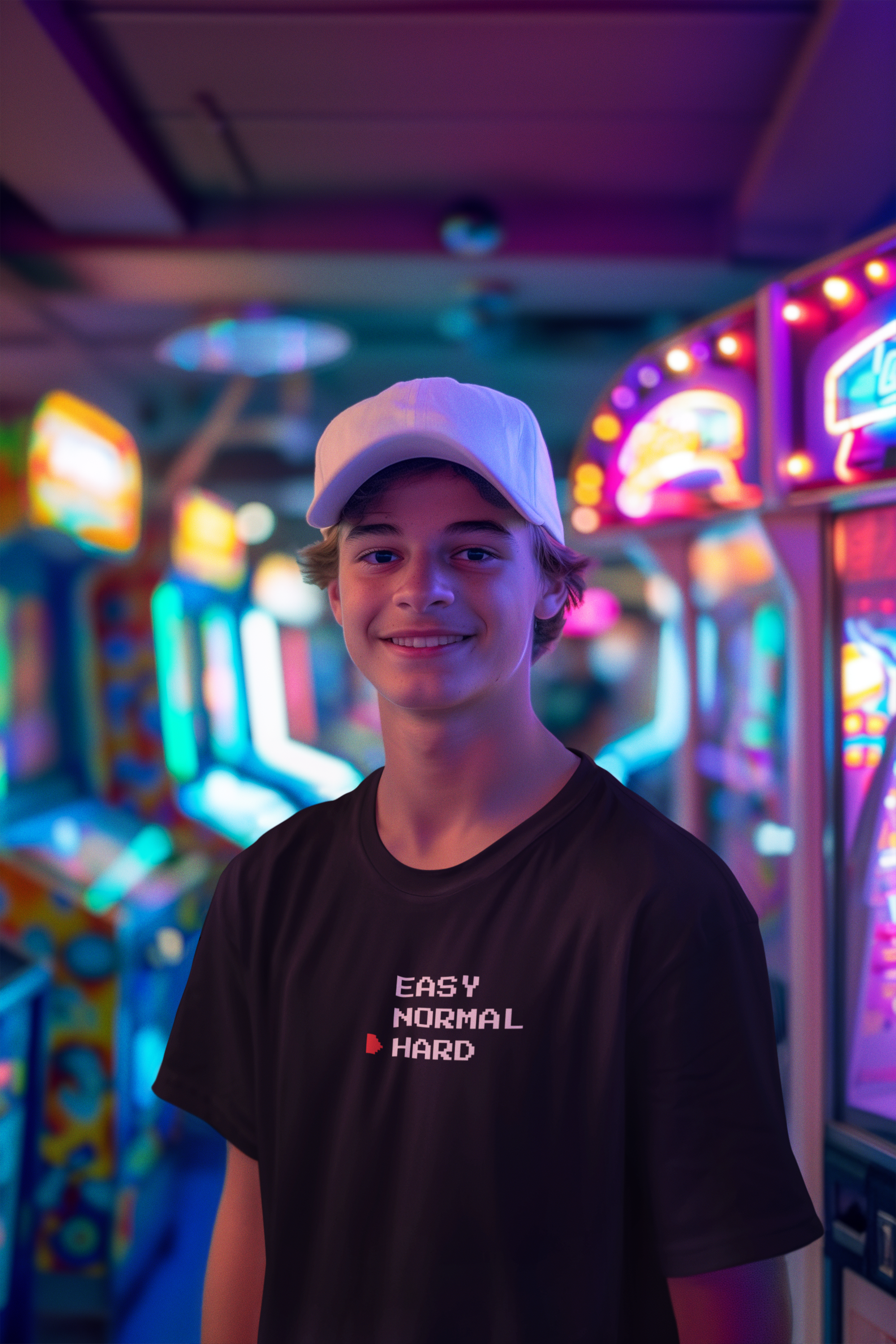 Easy Normal HARD T-Shirt | Video Game Difficulty Selection Tee, Hard Mode