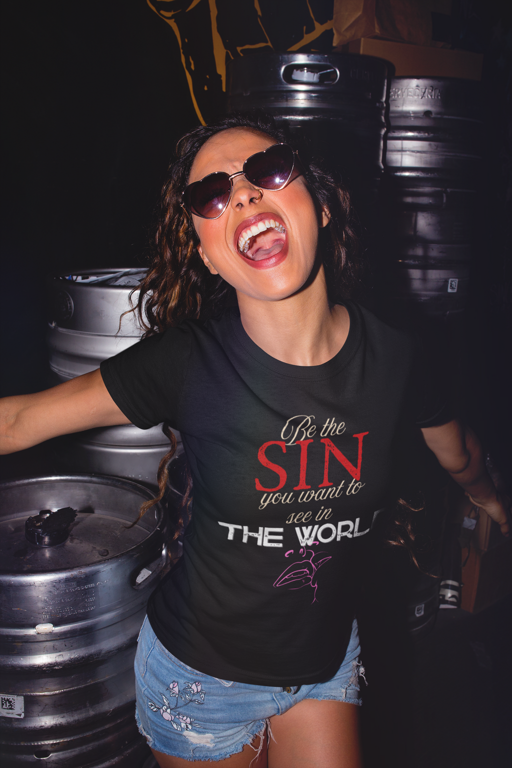 Be the Sin You Want to See in the World T-Shirt | Graphic Text Design