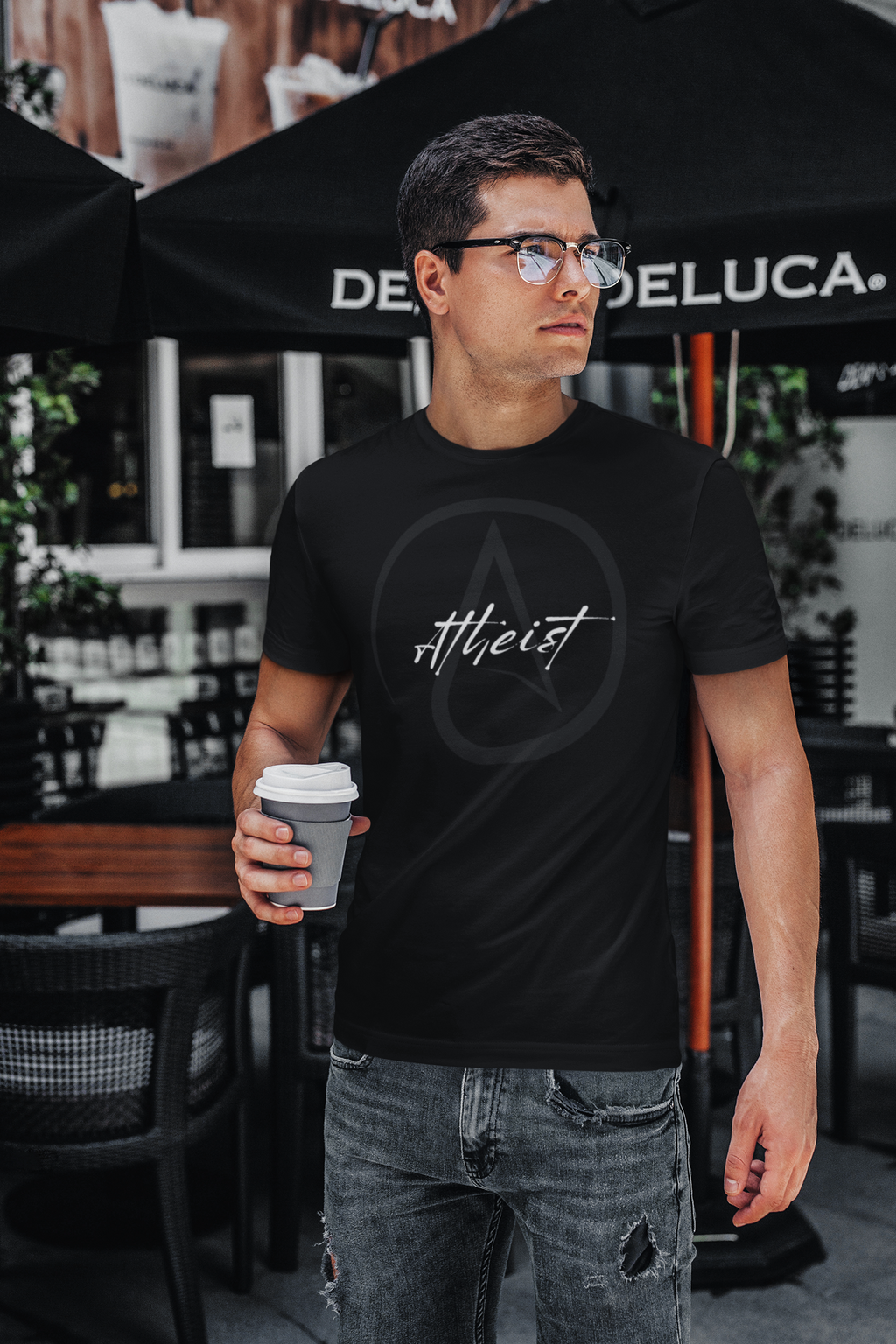 Atheist Chevron Symbol T-Shirt | Secular Atheism Tee