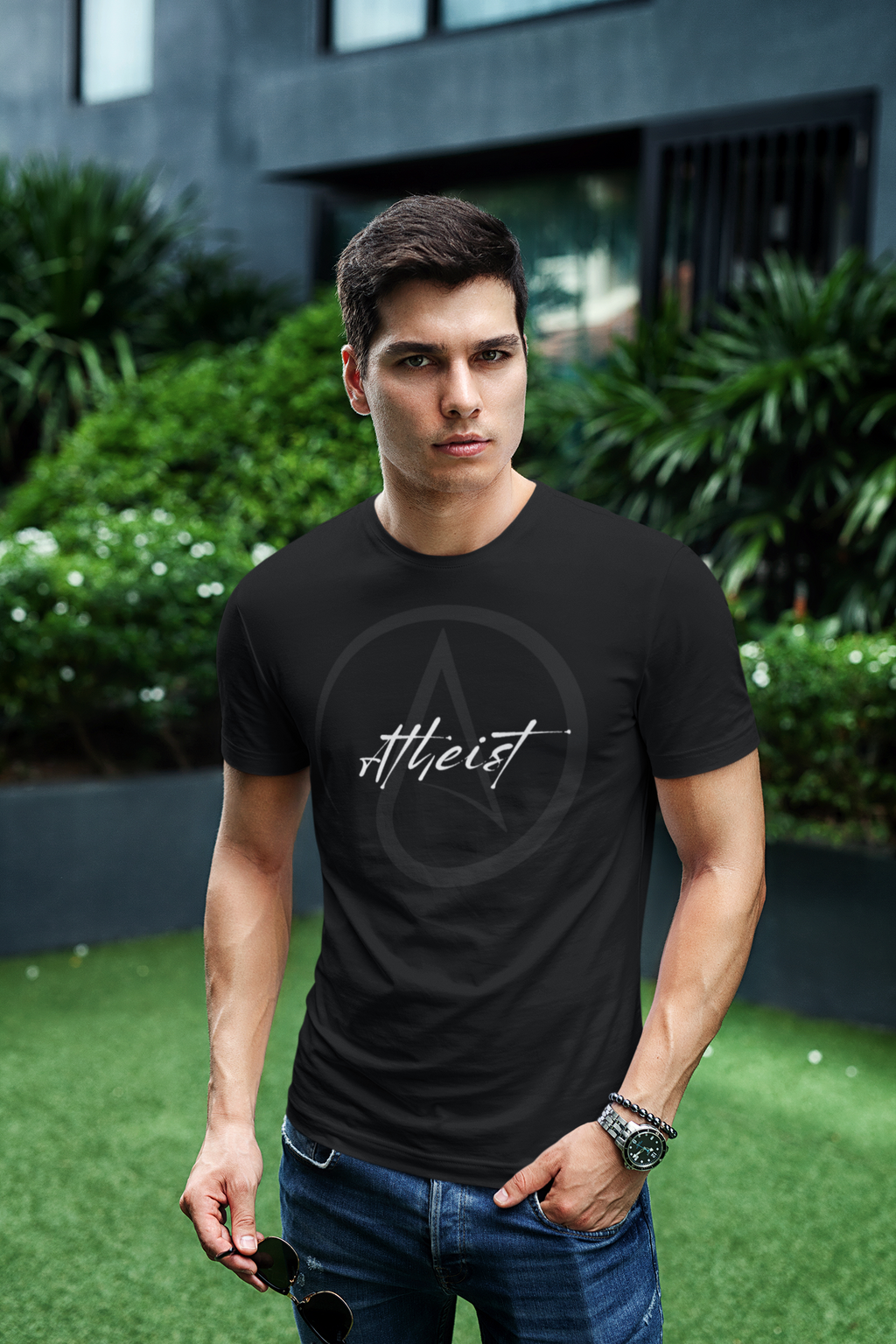 Atheist Chevron Symbol T-Shirt | Secular Atheism Tee