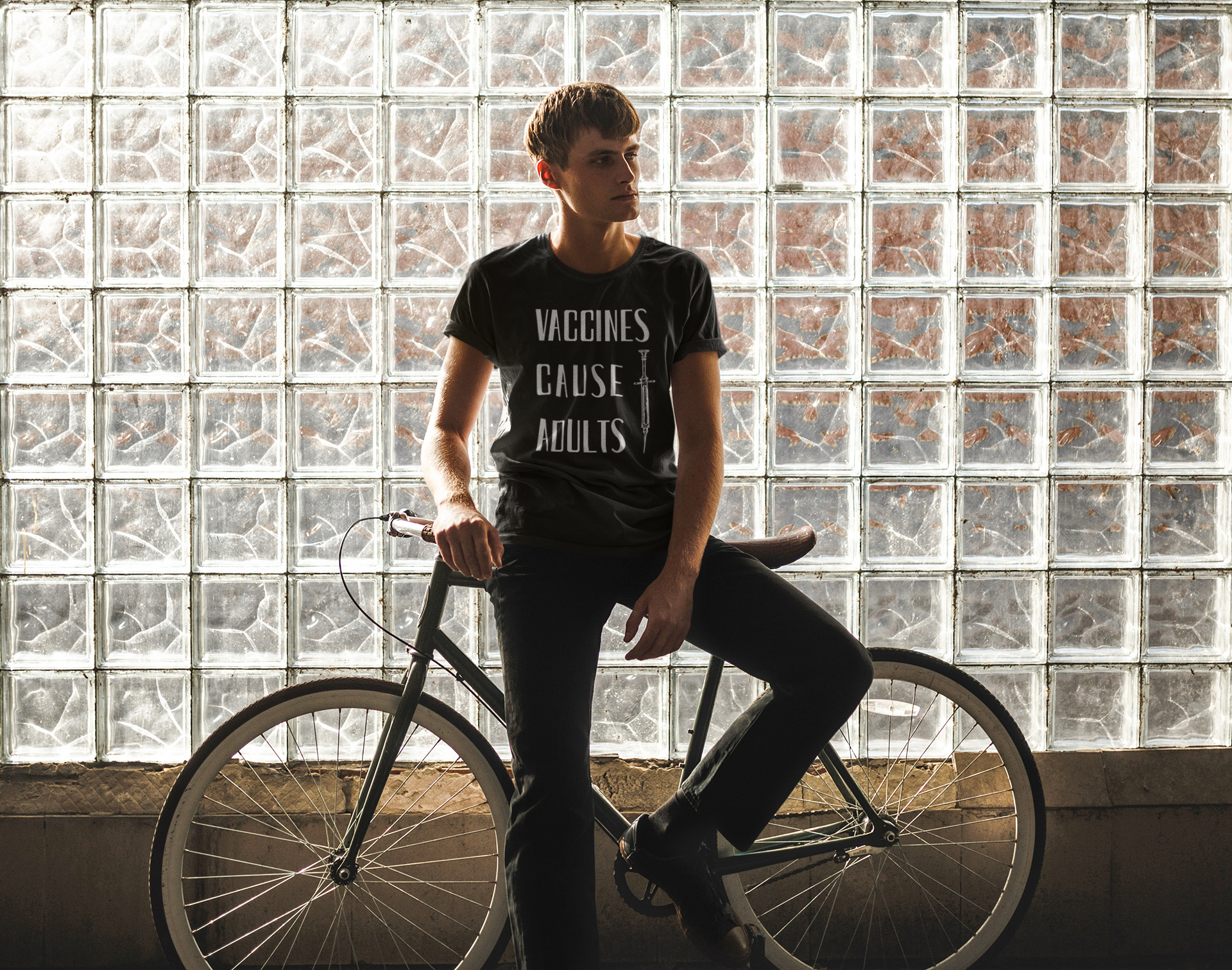 Vaccines Cause Adults T-Shirt | Retro Syringe Political Slogan