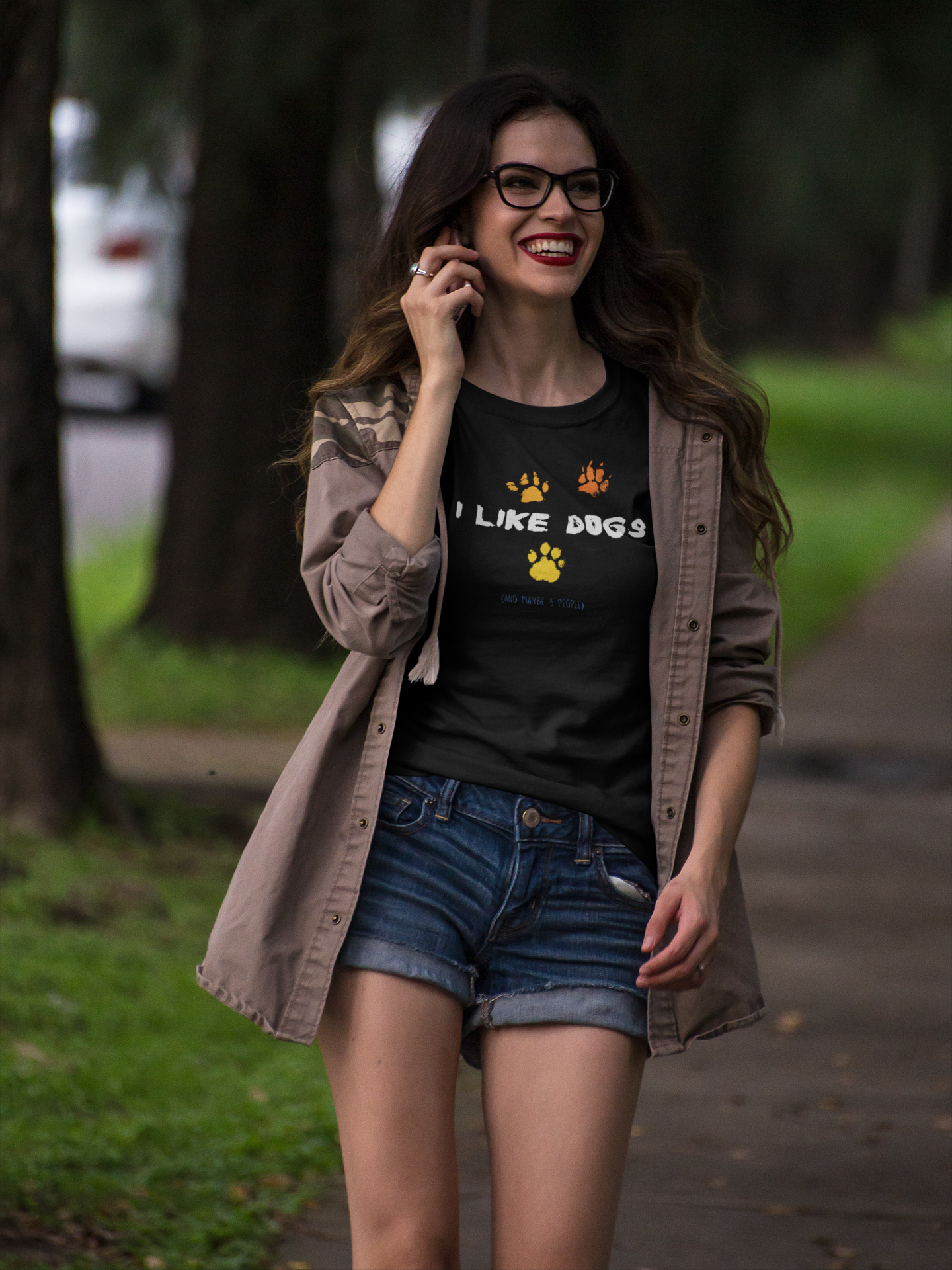 I Like Dogs (and maybe 3 people) T-Shirt | Sarcastic Dog Lover Shirt