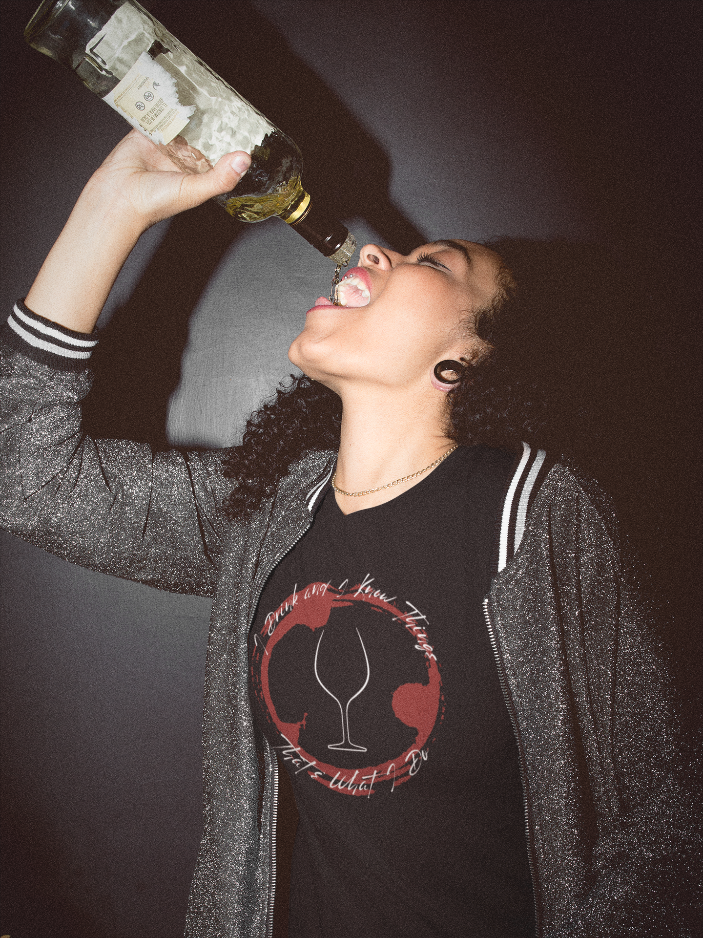 I Drink and I Know Things T-Shirt | Red Wine Stain