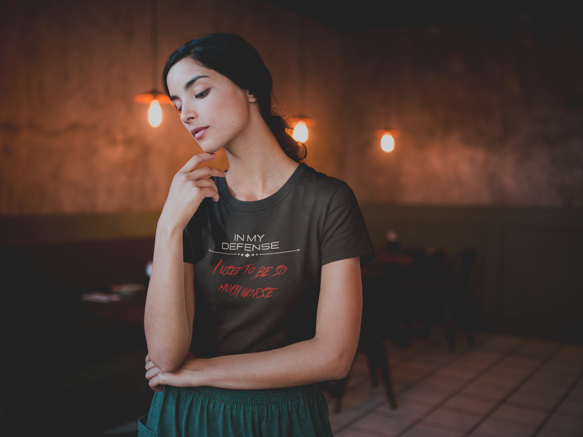 In My Defense I Used To Be So Much Worse T-Shirt | Funny Sarcastic Quote