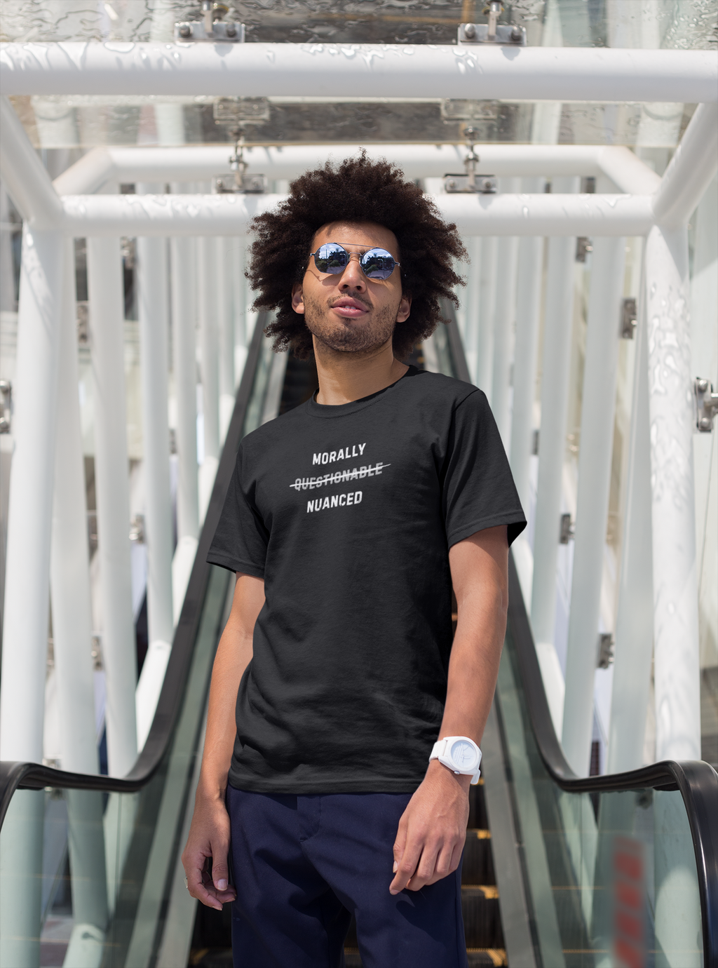 Morally ~Questionable~ Nuanced T-Shirt | Black Tee