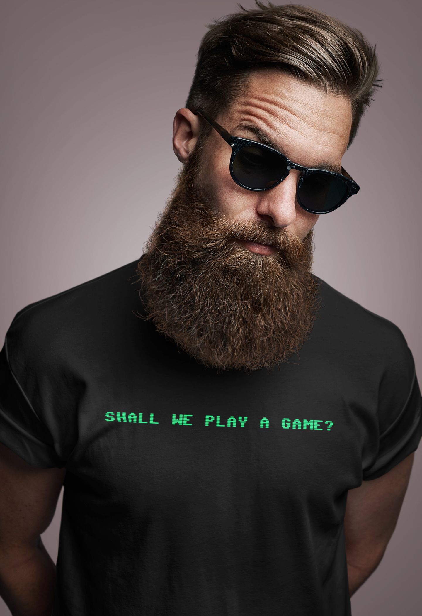 Shall We Play a Game? Green CRT Text T-Shirt | WarGames Retro AI Tee