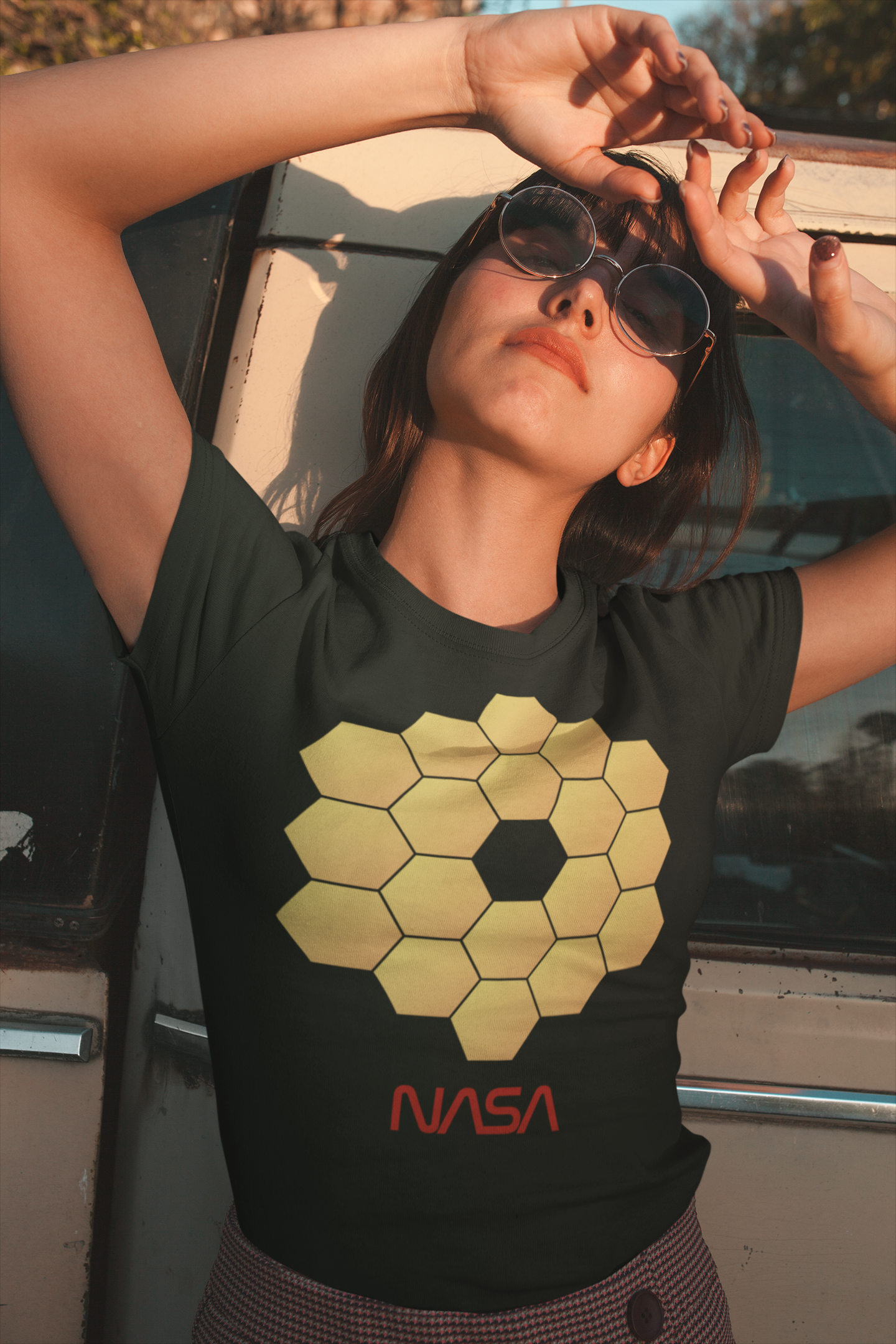 James Webb Hexagonal Mirror NASA T-Shirt