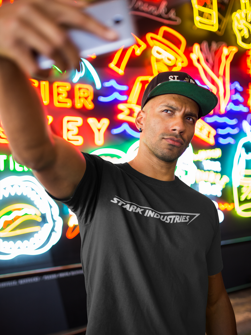 Stark Industries Logo T-Shirt | Black Graphic Tee