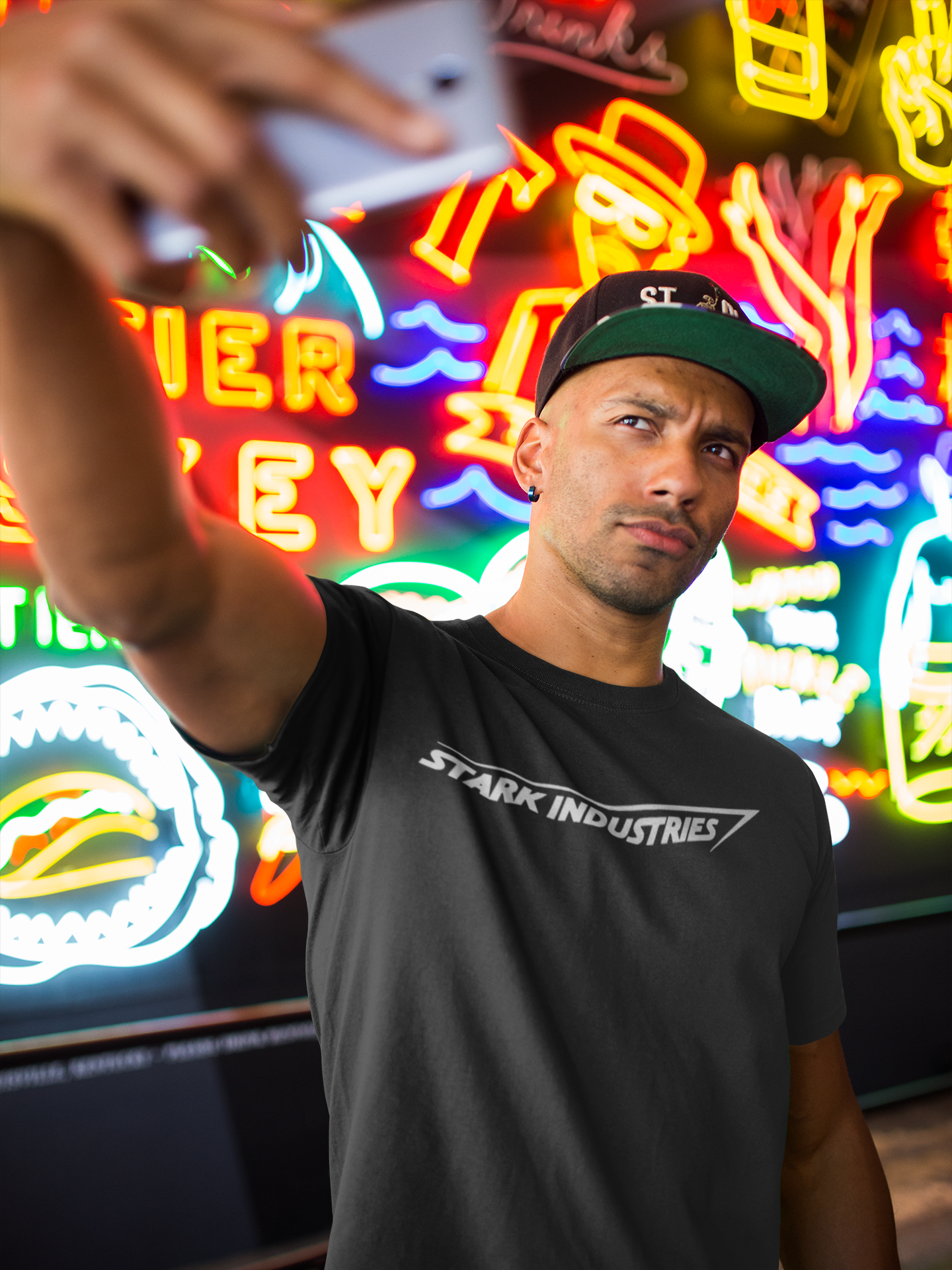 Stark Industries Logo T-Shirt | Black Graphic Tee