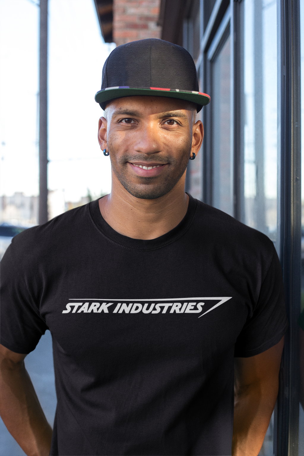 Stark Industries Logo T-Shirt | Black Graphic Tee
