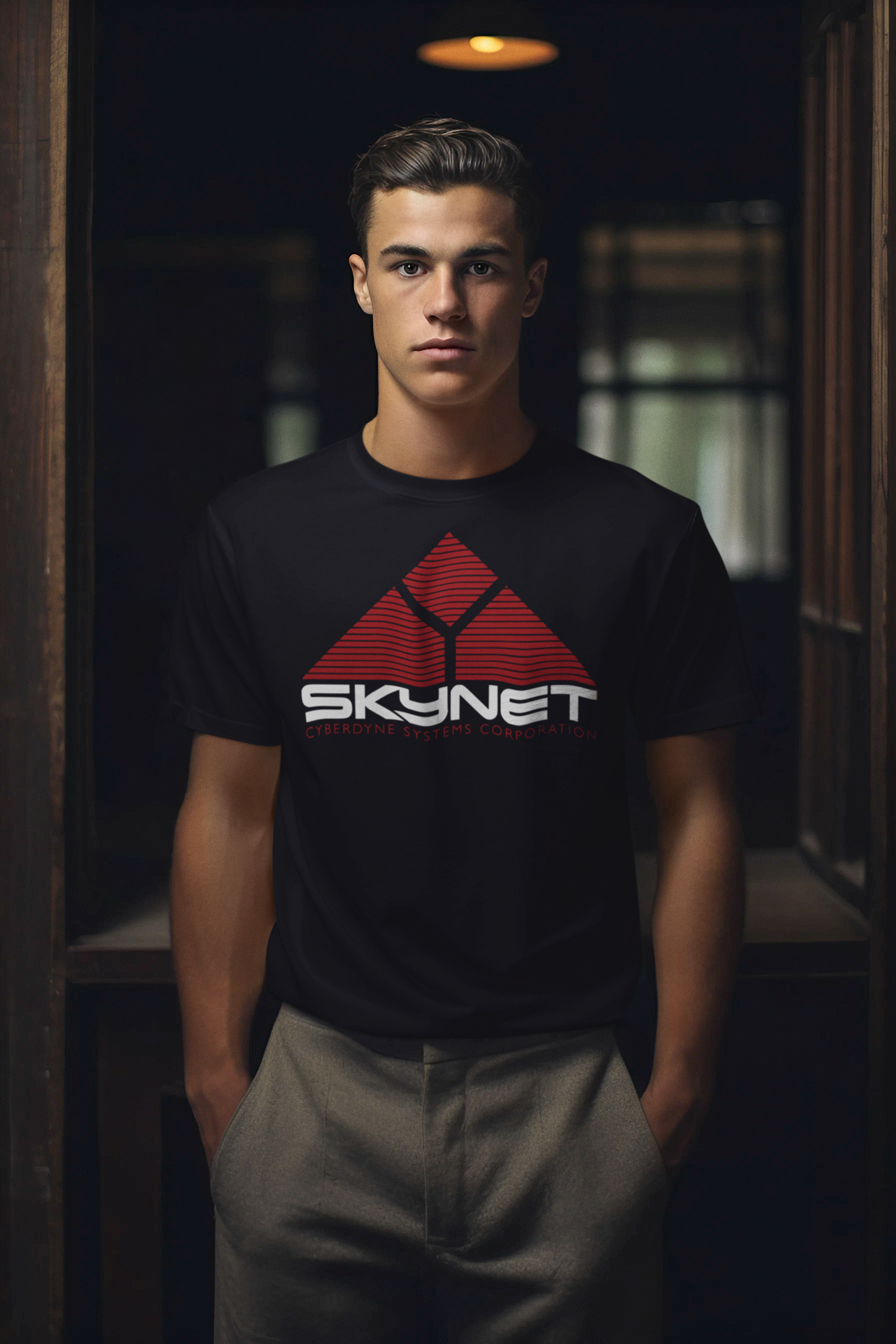 Skynet Logo T-Shirt | Sci-Fi AI Corporation graphic tee