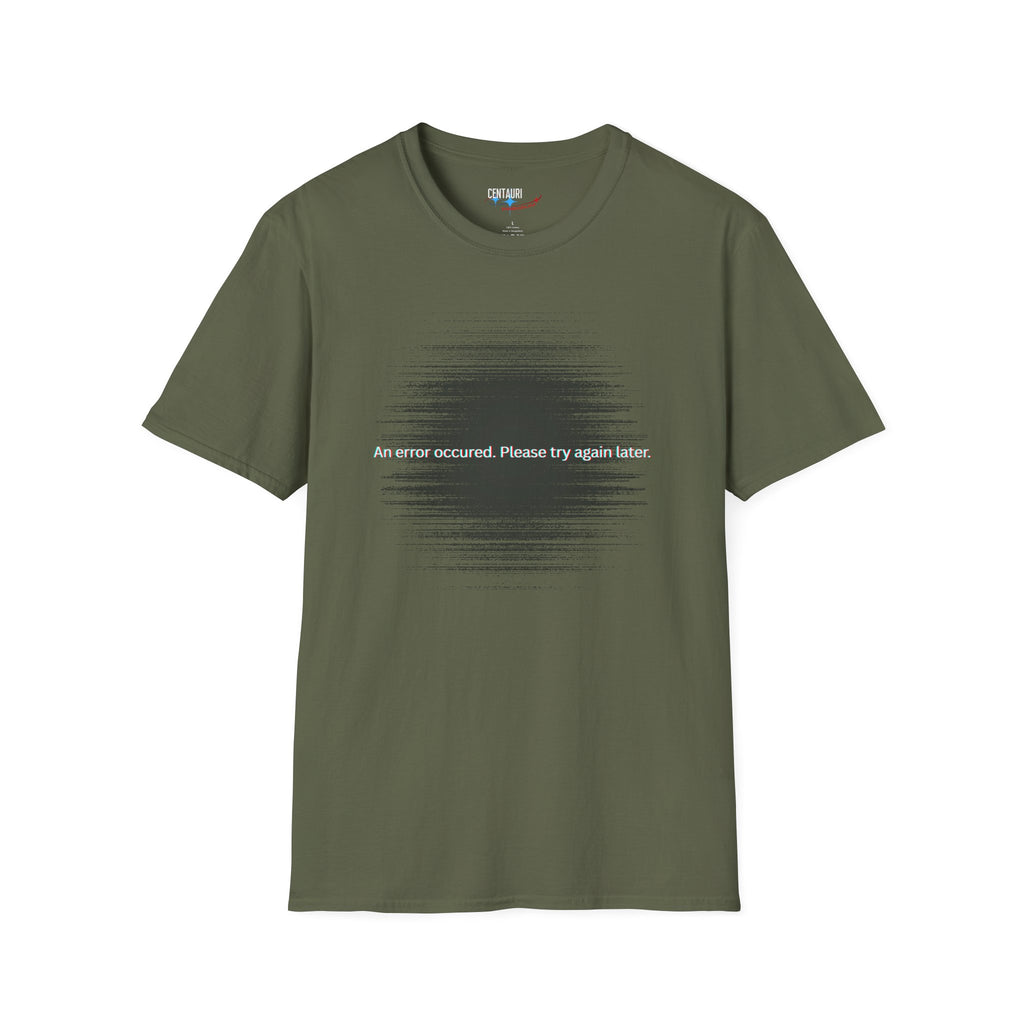 An Error Occurred T-Shirt | Glitch Tech Tee, Computer Message