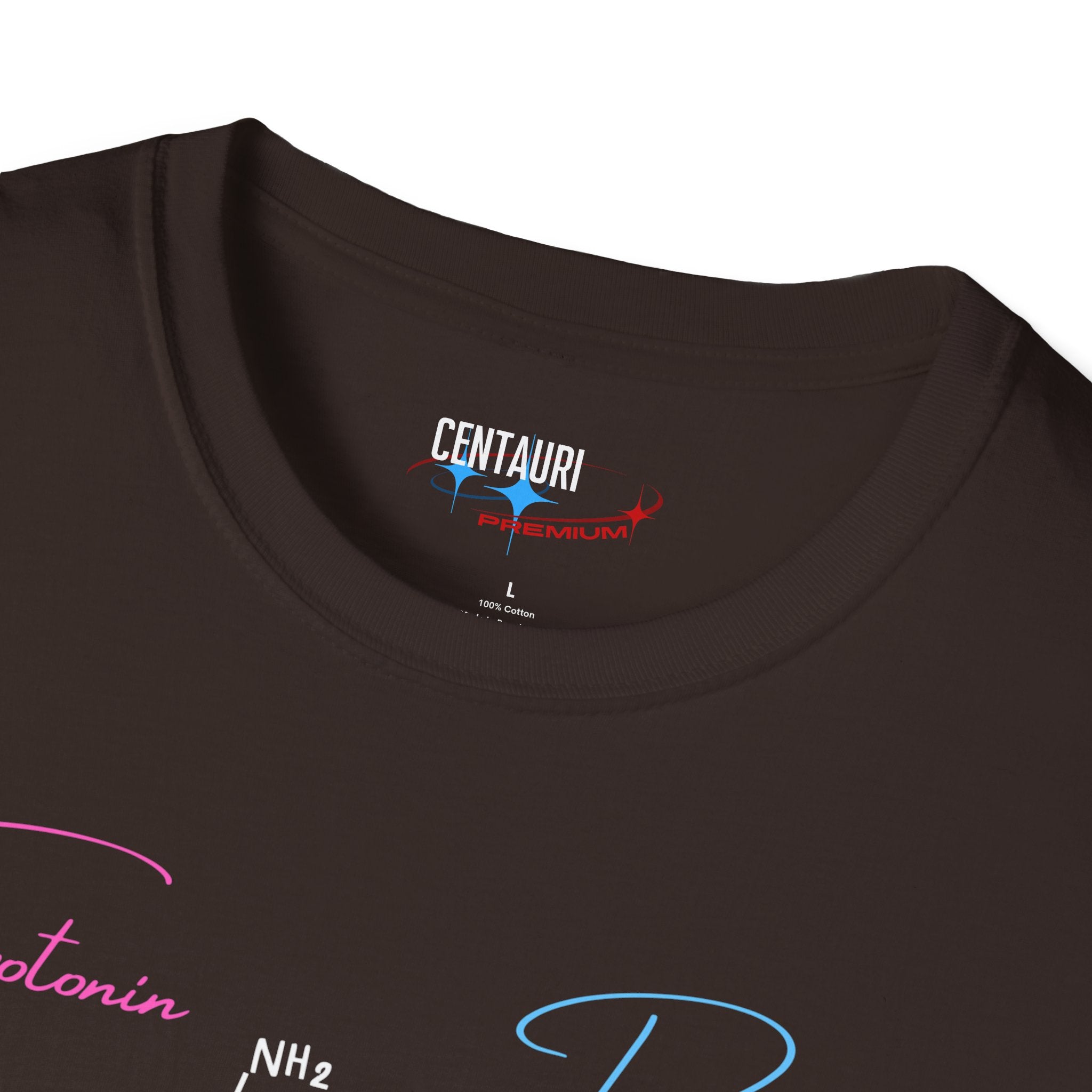 Serotonin and Dopamine molecular diagrams T-Shirt | Neuroscience chemistry tee