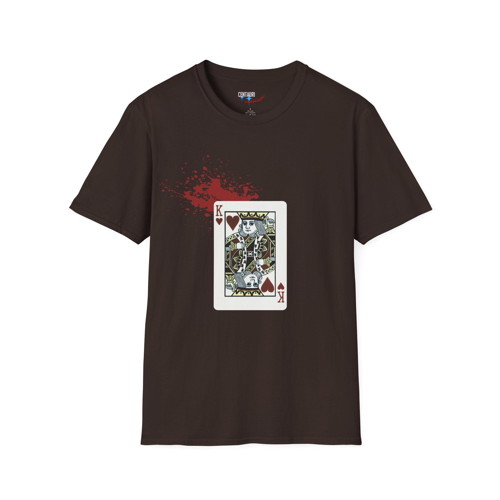 King of Hearts Suicide King Playing Card T-Shirt | Dark Card Art