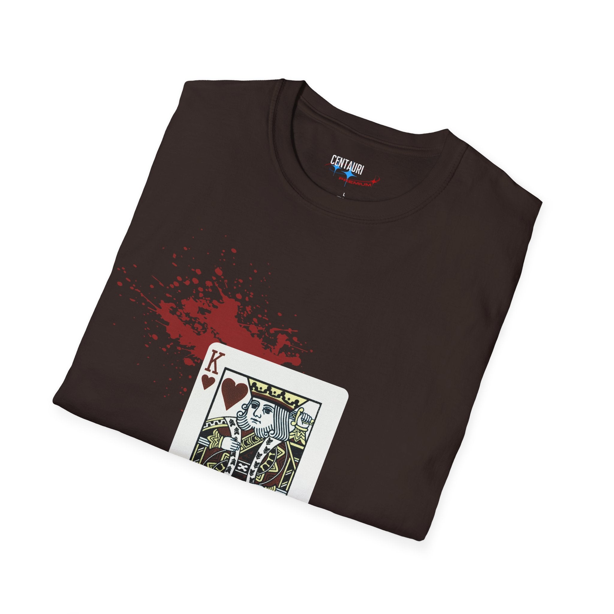 King of Hearts Suicide King Playing Card T-Shirt | Dark Card Art