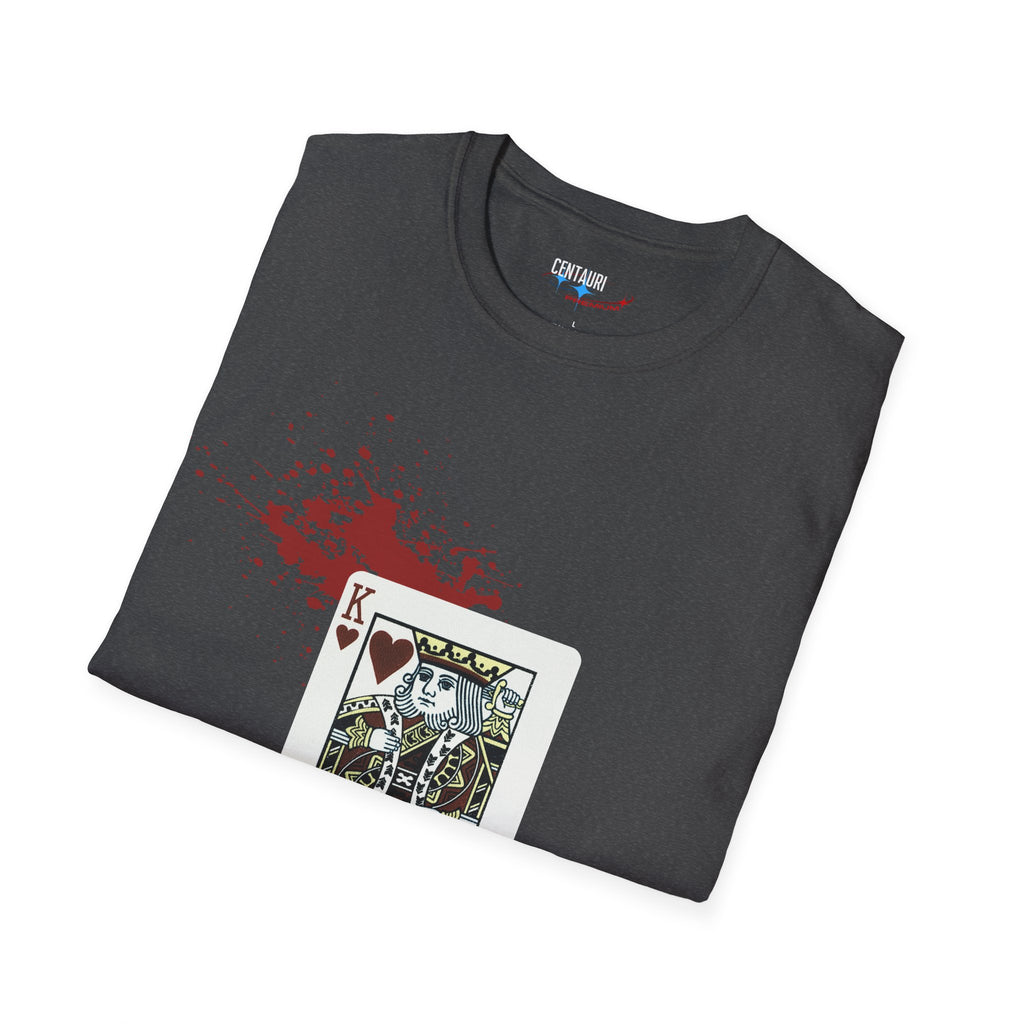 King of Hearts Suicide King Playing Card T-Shirt | Dark Card Art