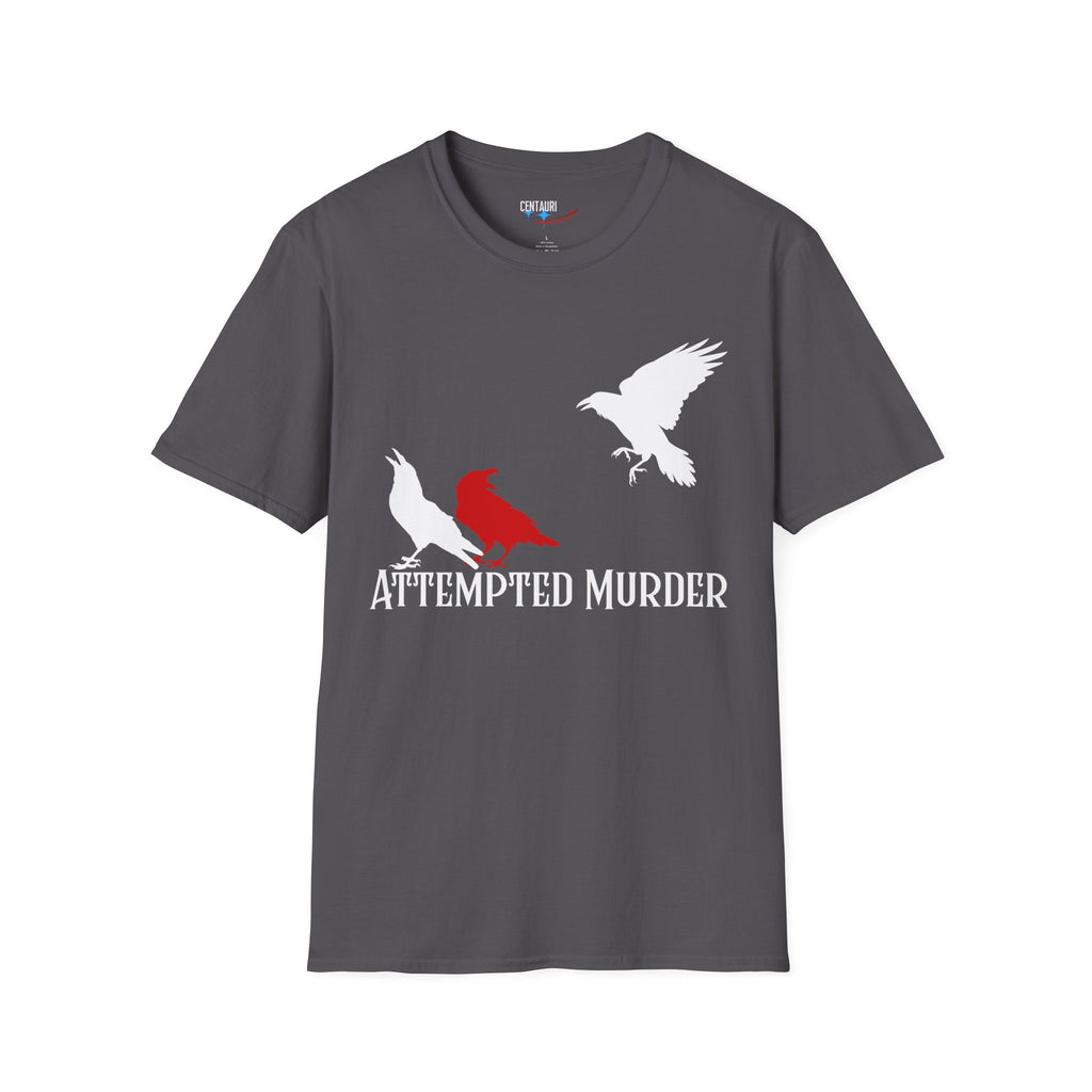 Attempted Murder Crow Design T-Shirt | Crow Silhouette Tee