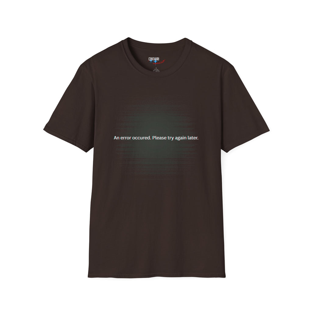 An Error Occurred T-Shirt | Glitch Tech Tee, Computer Message