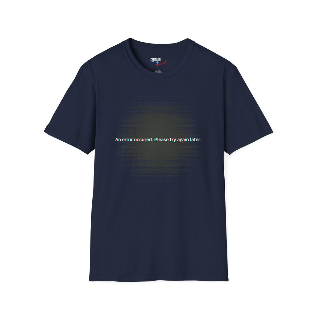 An Error Occurred T-Shirt | Glitch Tech Tee, Computer Message