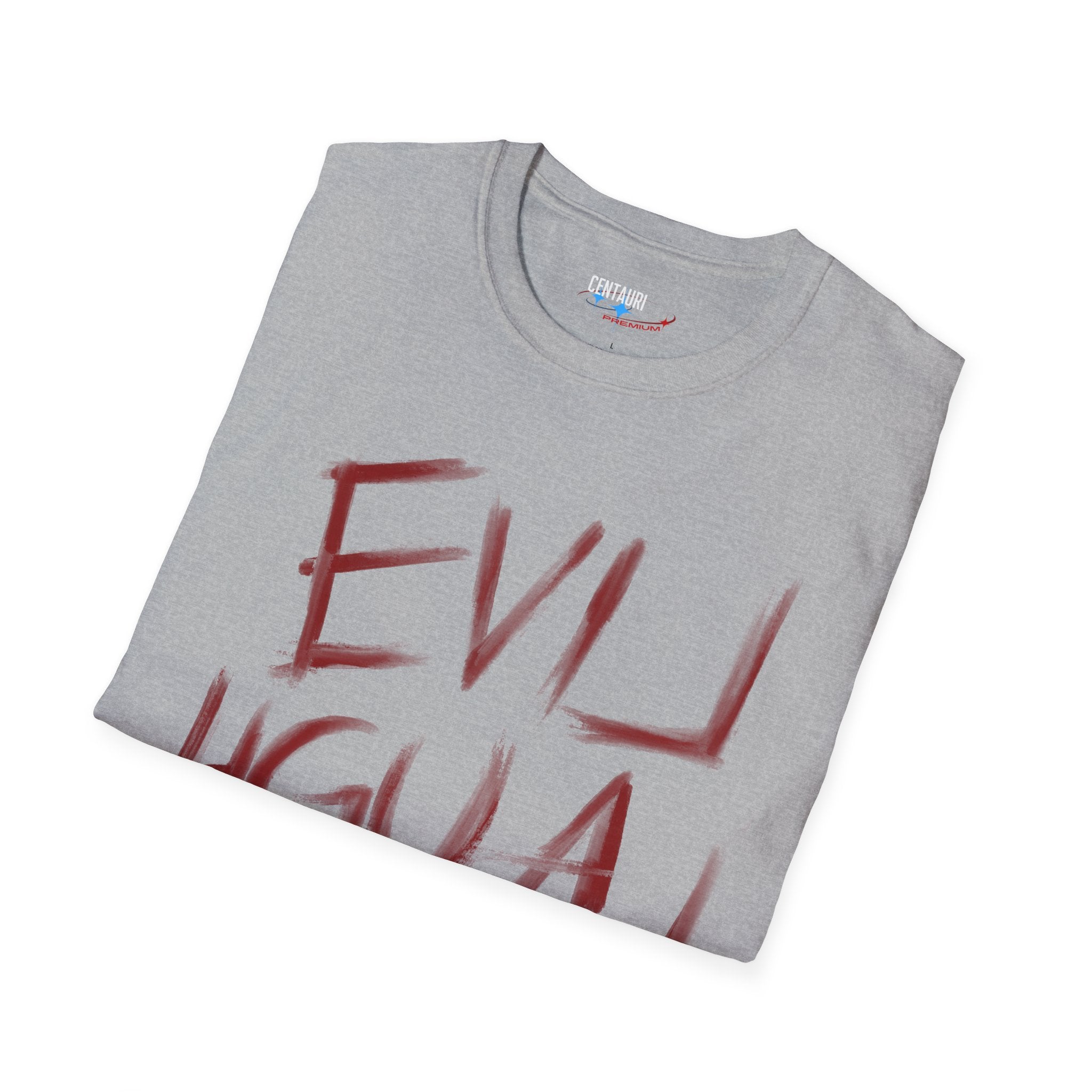 Evil Laugh Love T-Shirt | Horror Style Mirror Text Tee