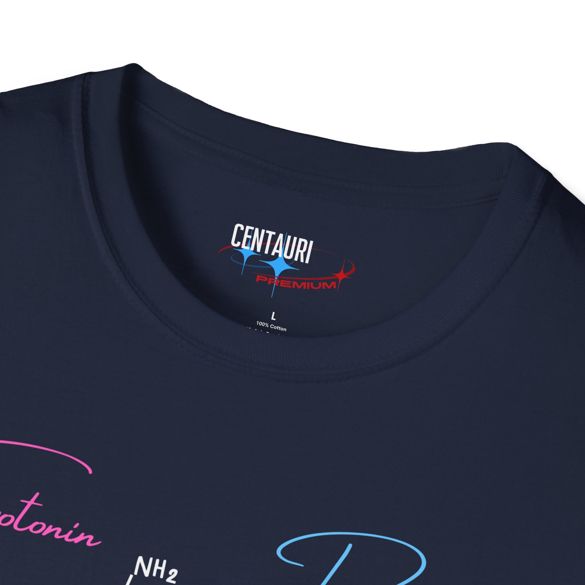 Serotonin and Dopamine molecular diagrams T-Shirt | Neuroscience chemistry tee