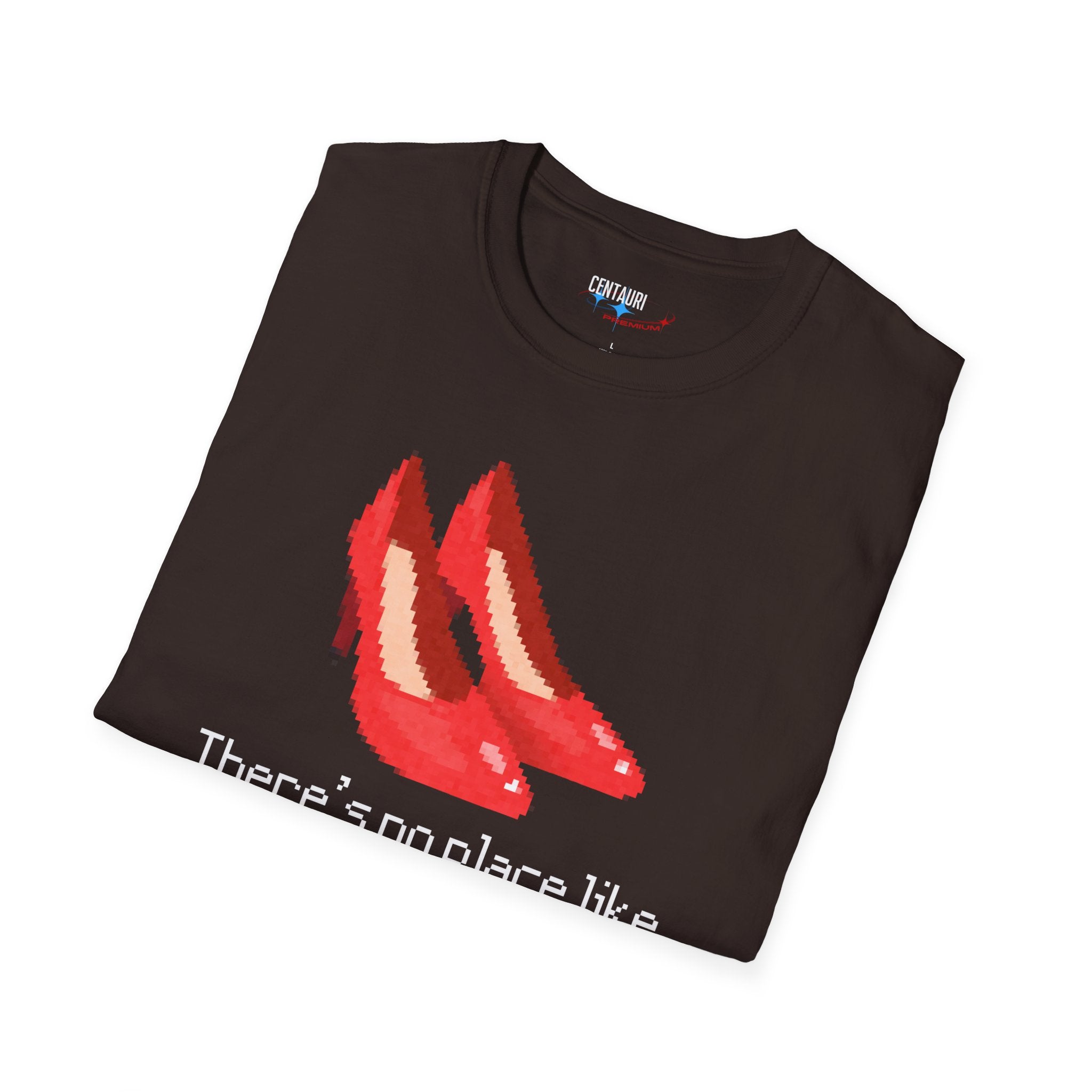 Pixelated Ruby Slippers Theres no place like 127.0.0.1 T-Shirt | Geek Wizardry
